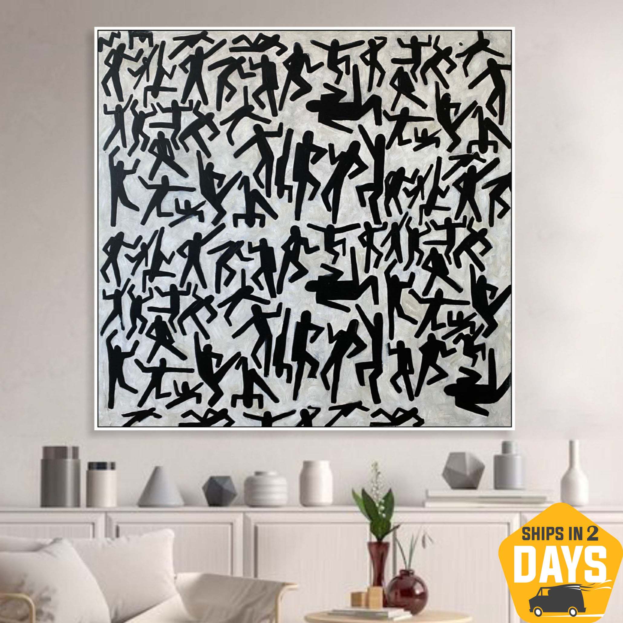 FIGURATIVE FRENZY 50"x50"