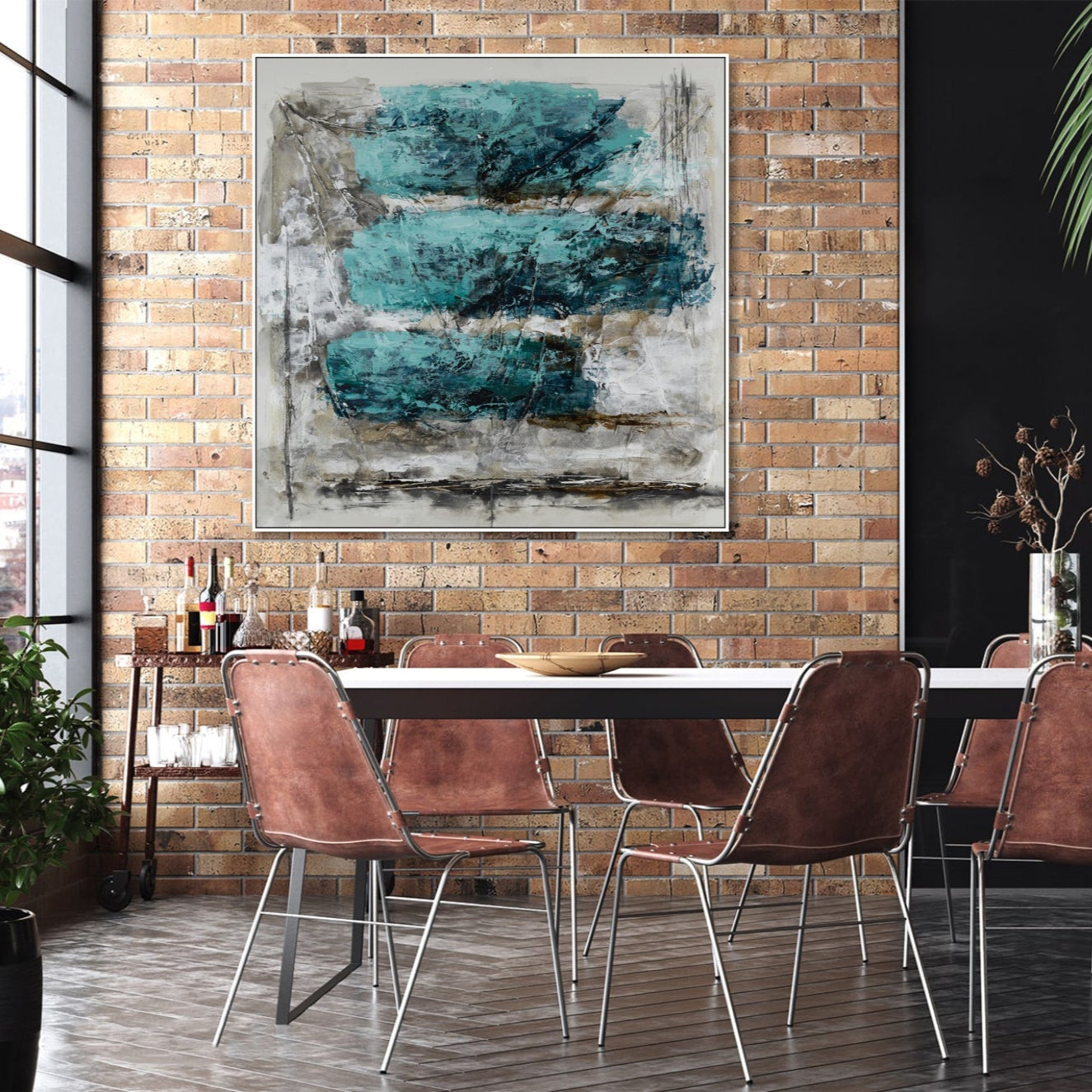 Minimalist abstract art AZURE TIDES