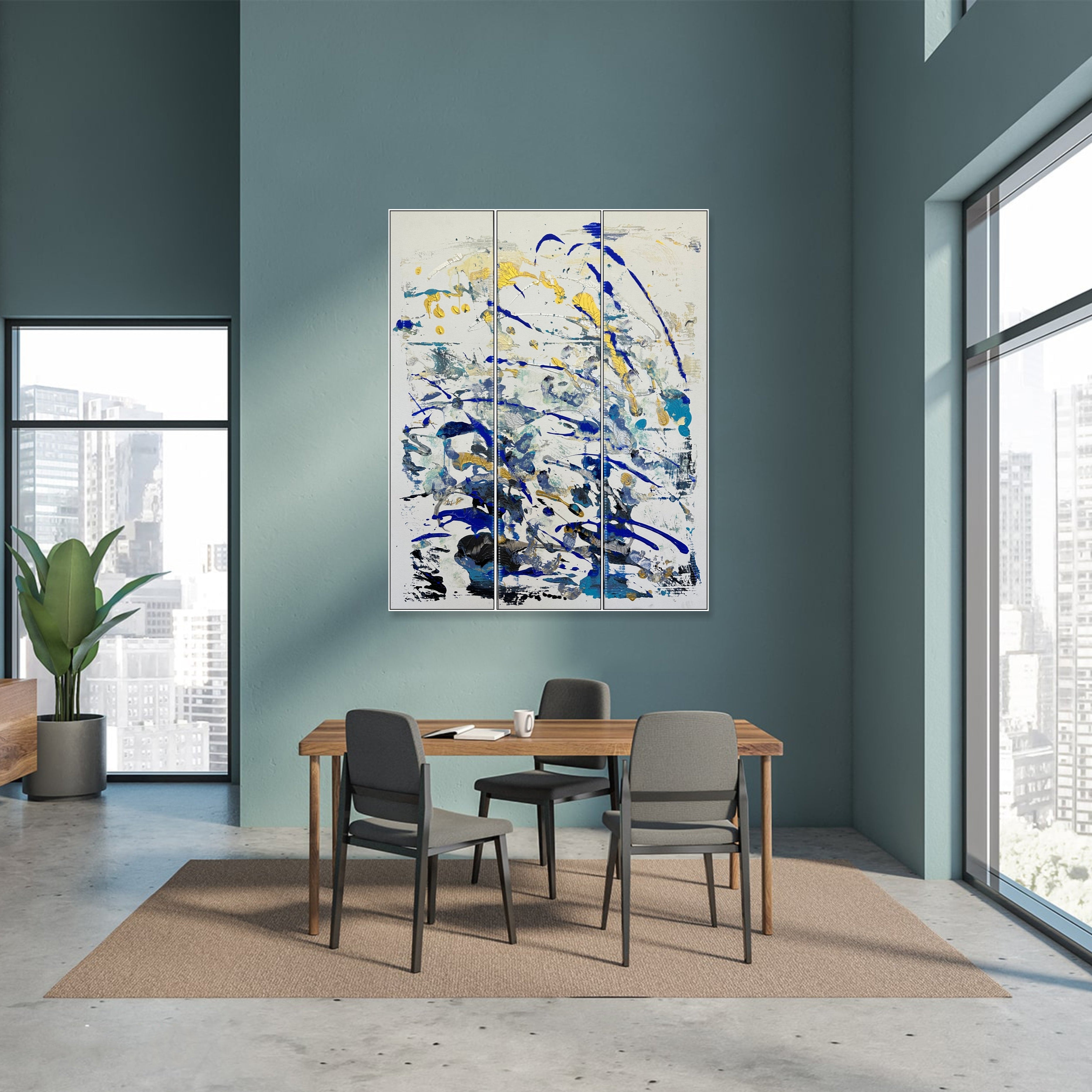 TEXTURED TIDES 46"x36"