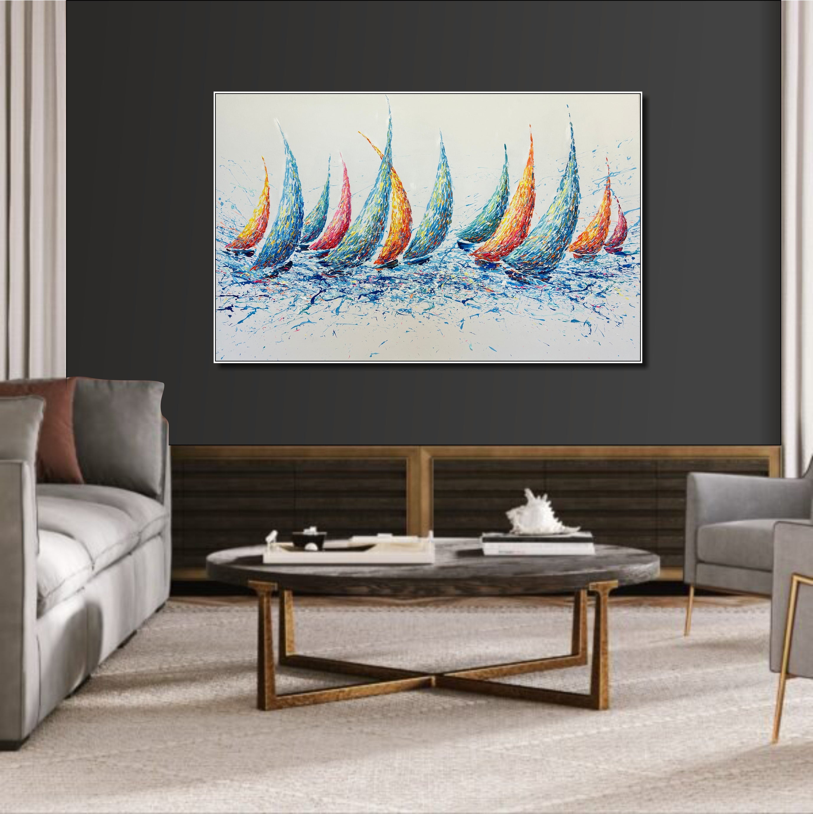 SAILING REGATTA 36"x54"