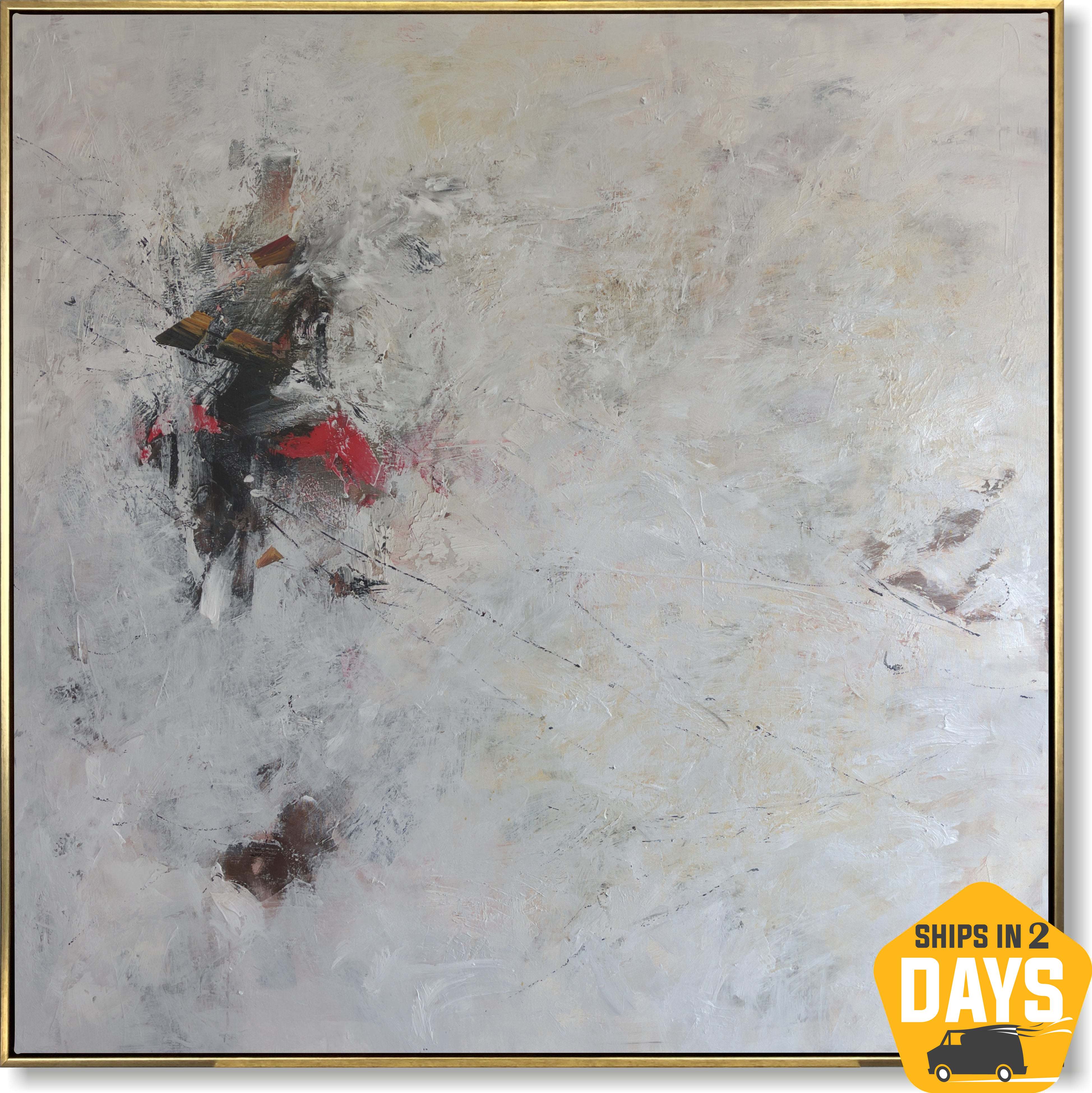 Elegant Artwork BEIGE VERTIGO 46"x46"