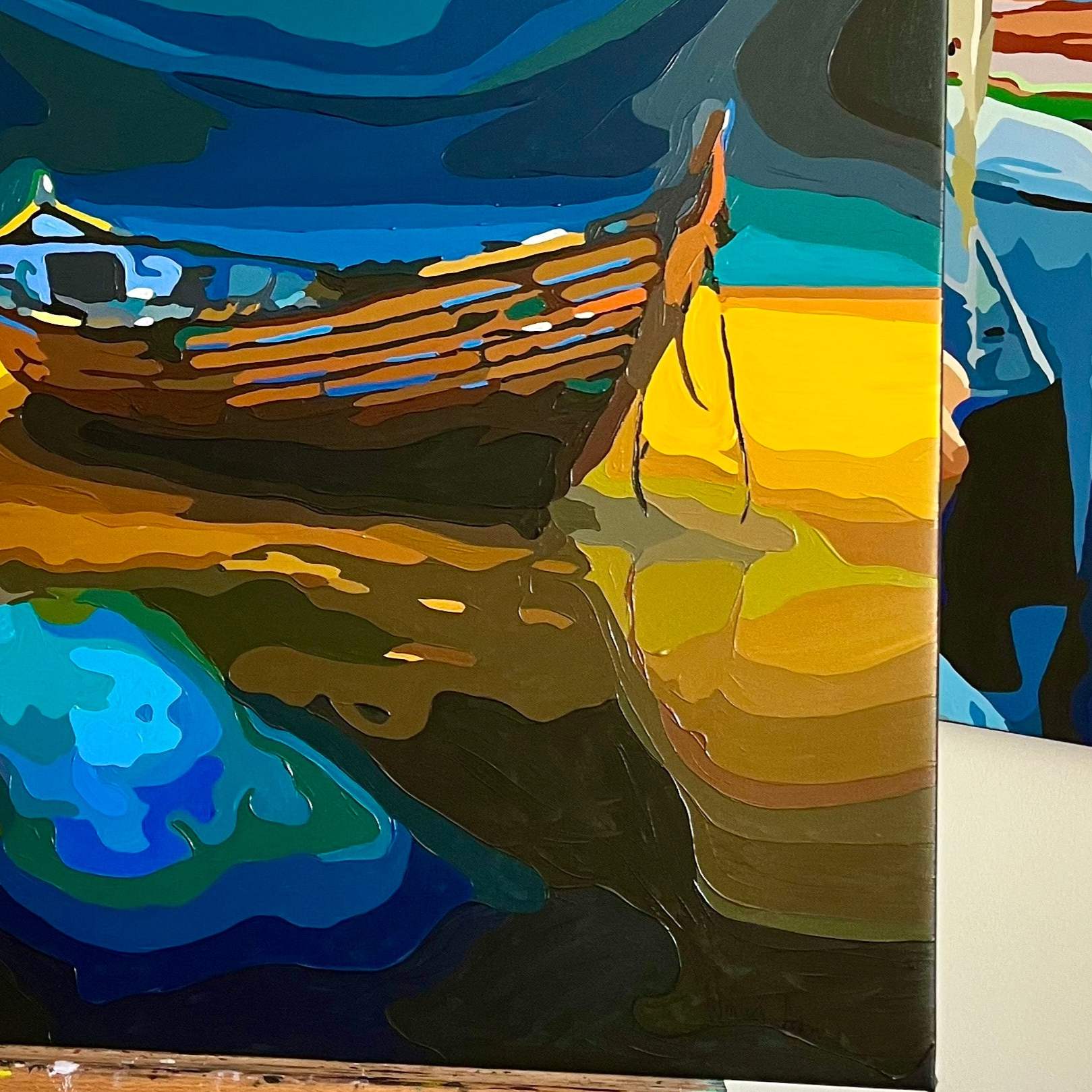 GOLDEN HORIZON: HOPE ON THE SEA 39.3"x31.5"