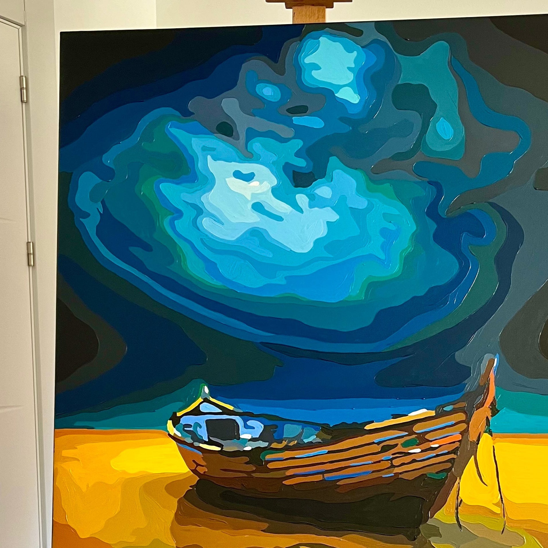 GOLDEN HORIZON: HOPE ON THE SEA 39.3"x31.5"