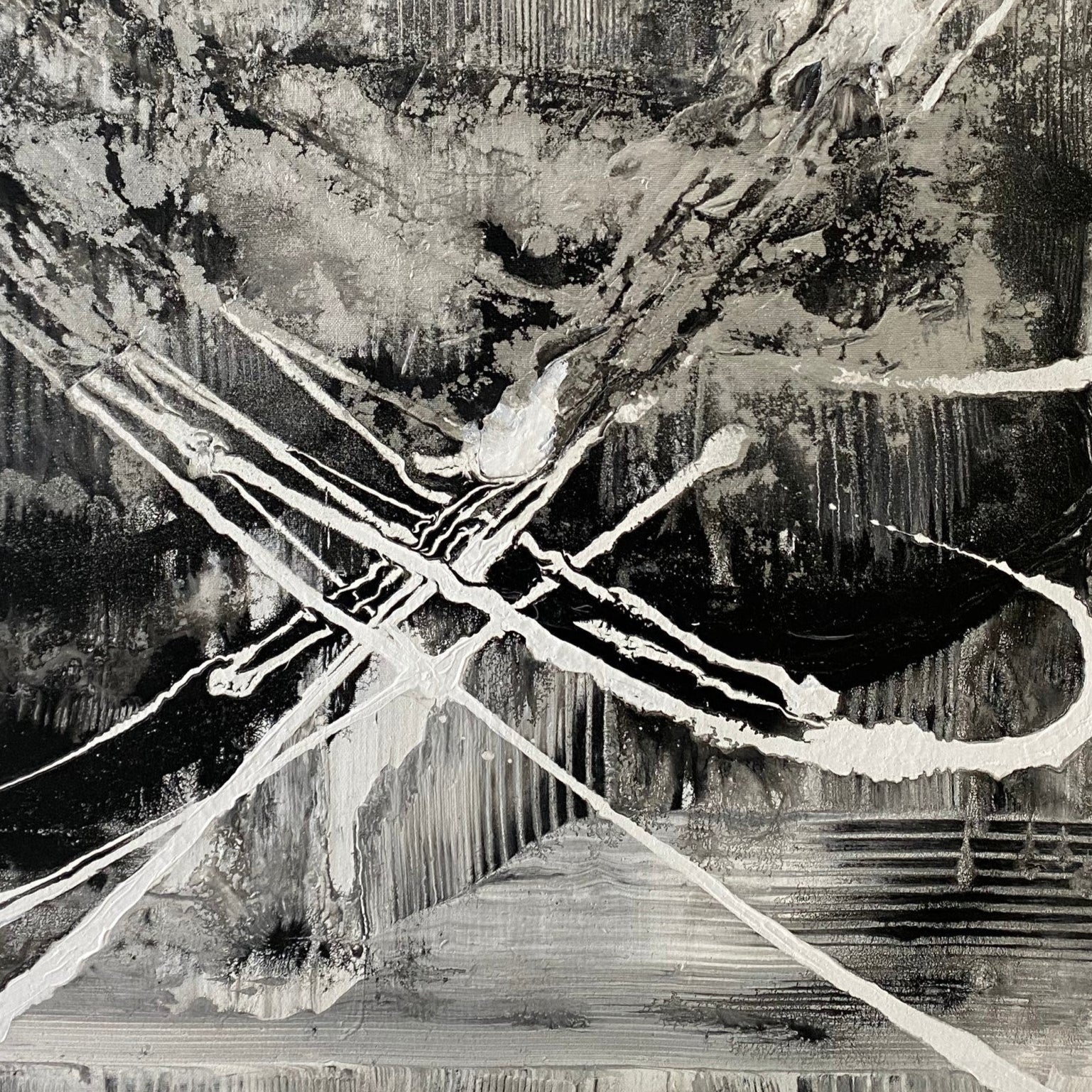 MONOCHROMATIC MAELSTROM 26"x26"