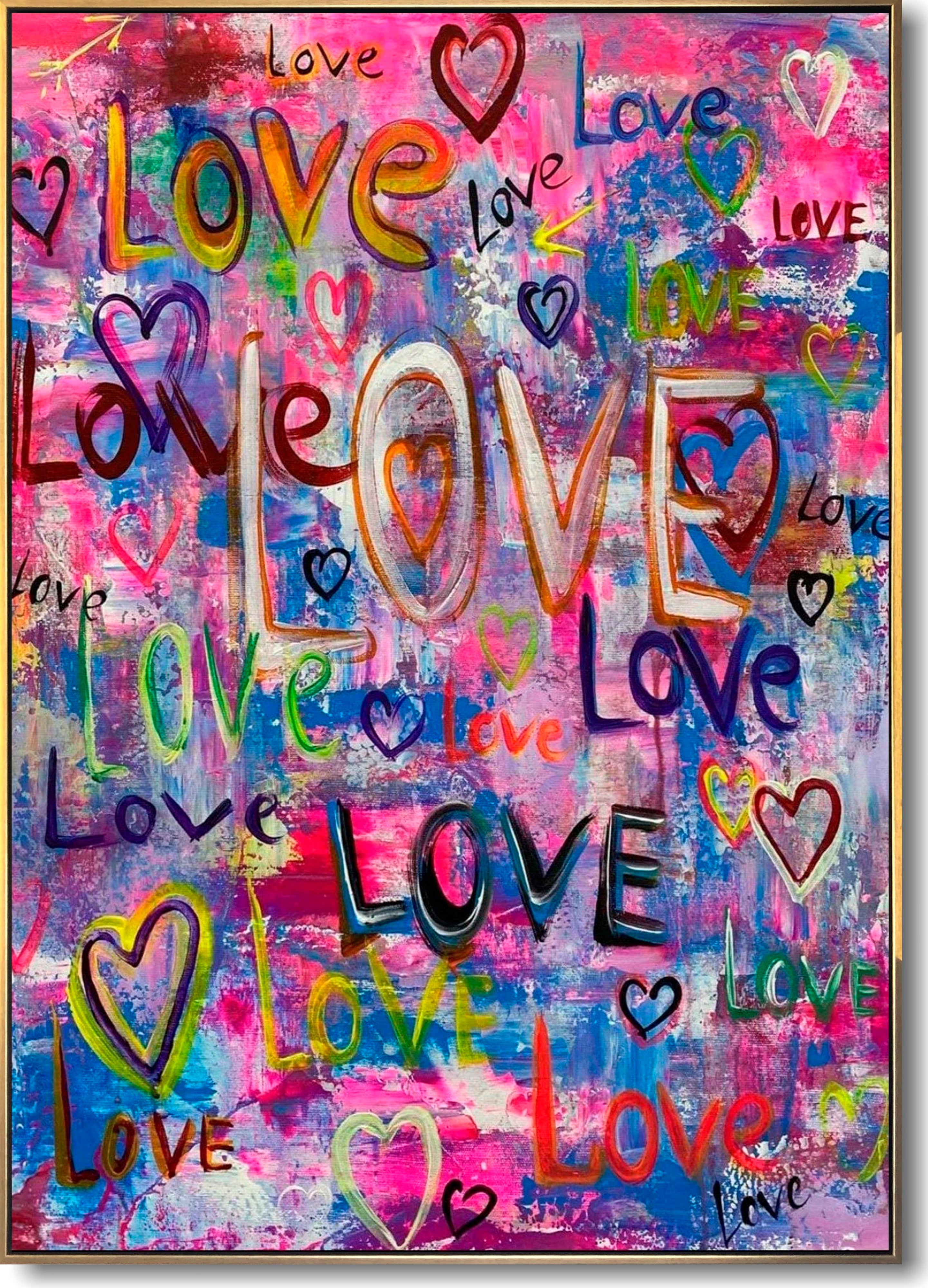 Romantic abstract painting LOVE ART
