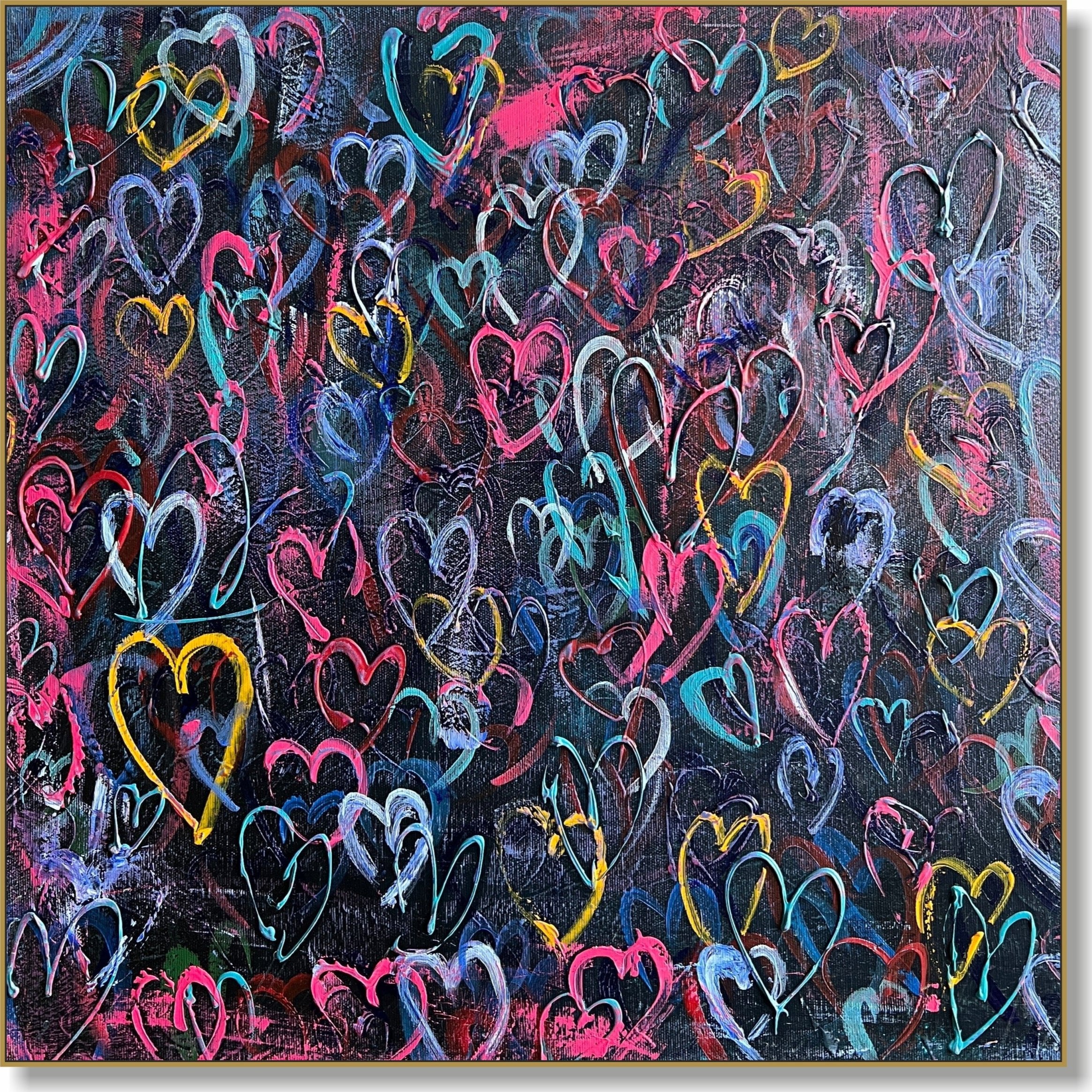 Vibrand romantic love painting WITH LOVE