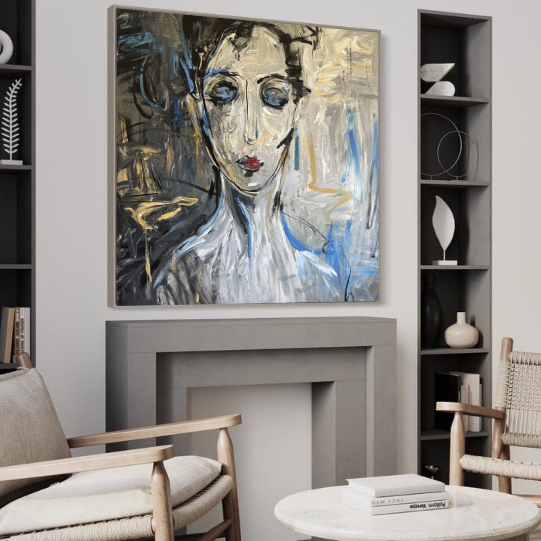 PENSIVE JACQUELINE 46"x46"