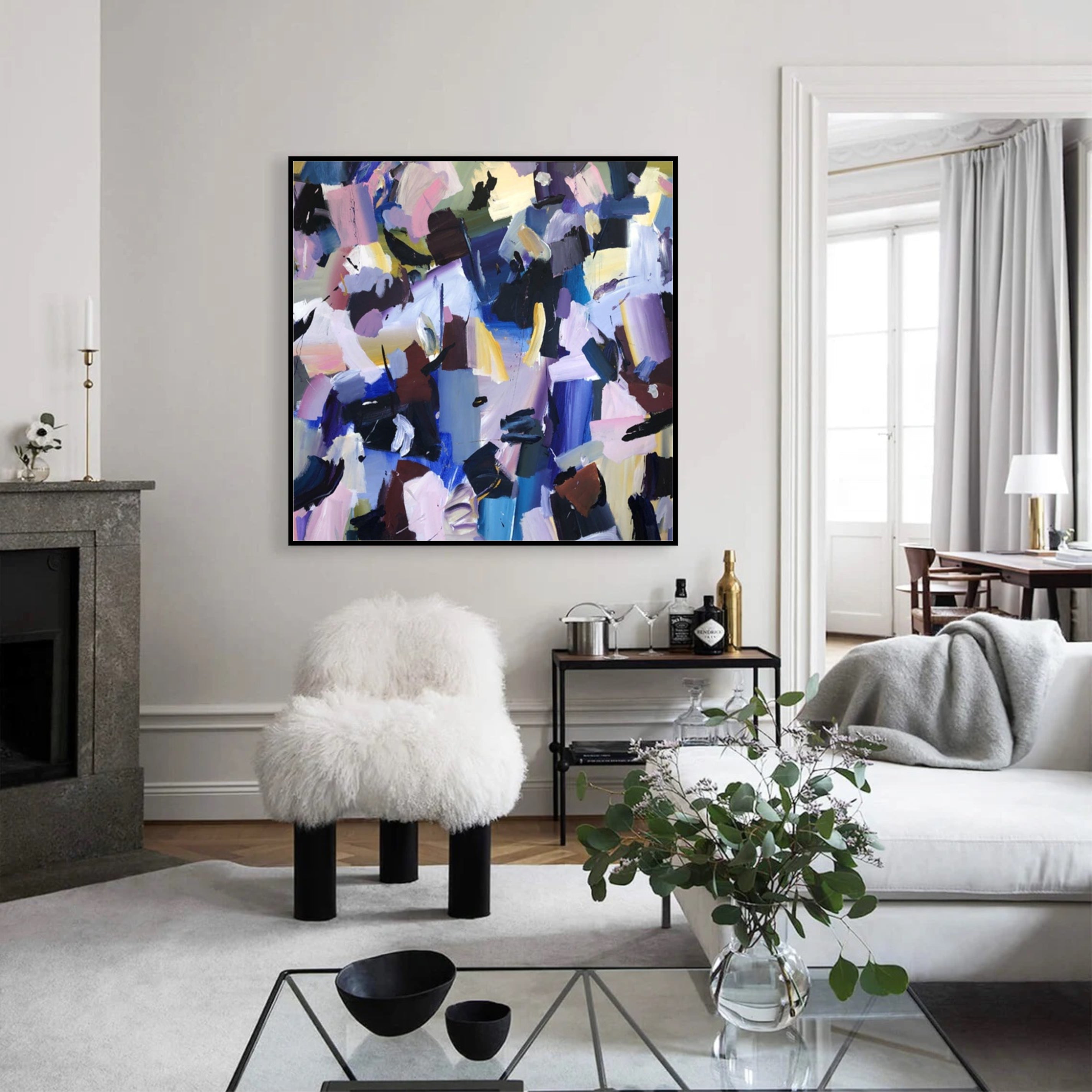 TOUCHABLE EMOTIONS 72"x76.7"