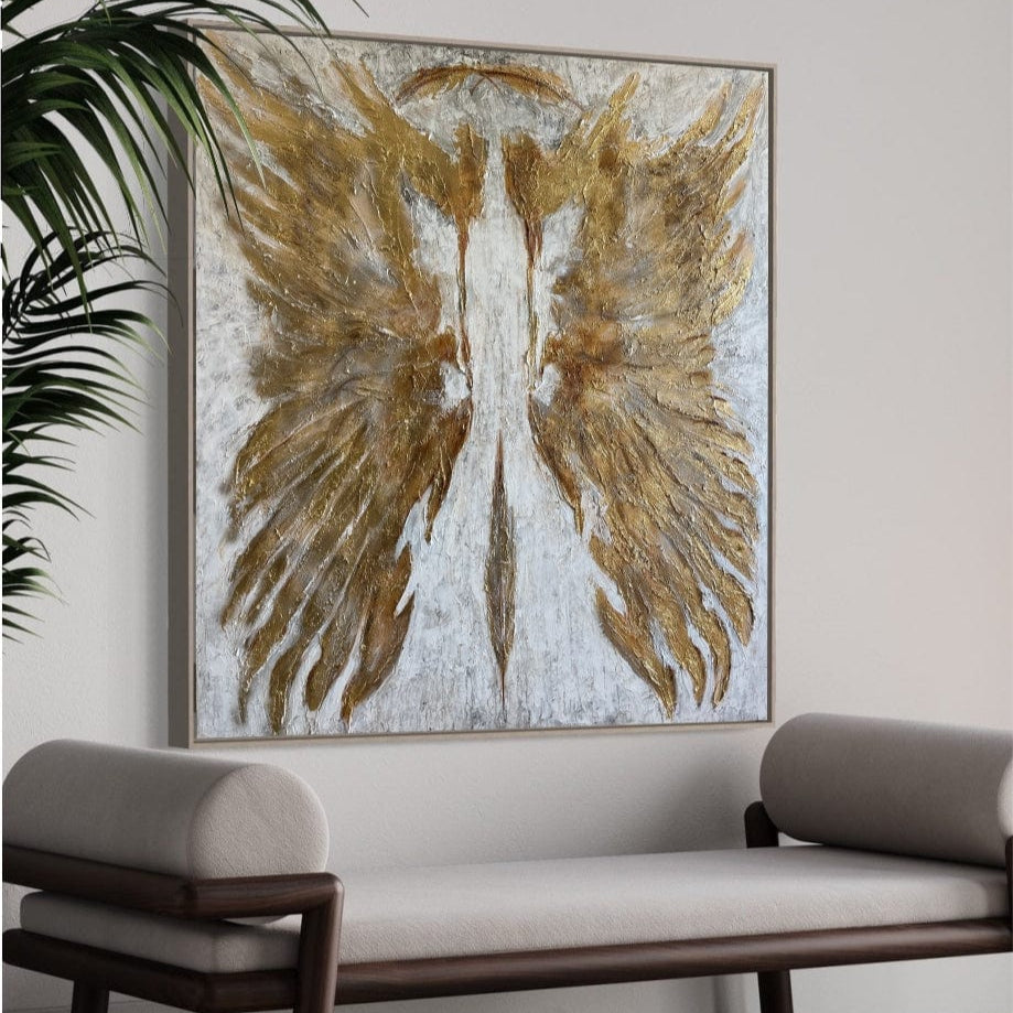 Abstract rich textured wings GOLDEN WINGS