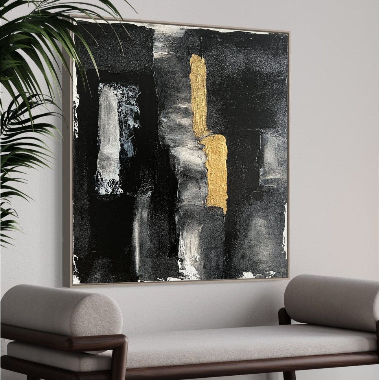 Textured minimalist layers painting BREAKTHROUGH