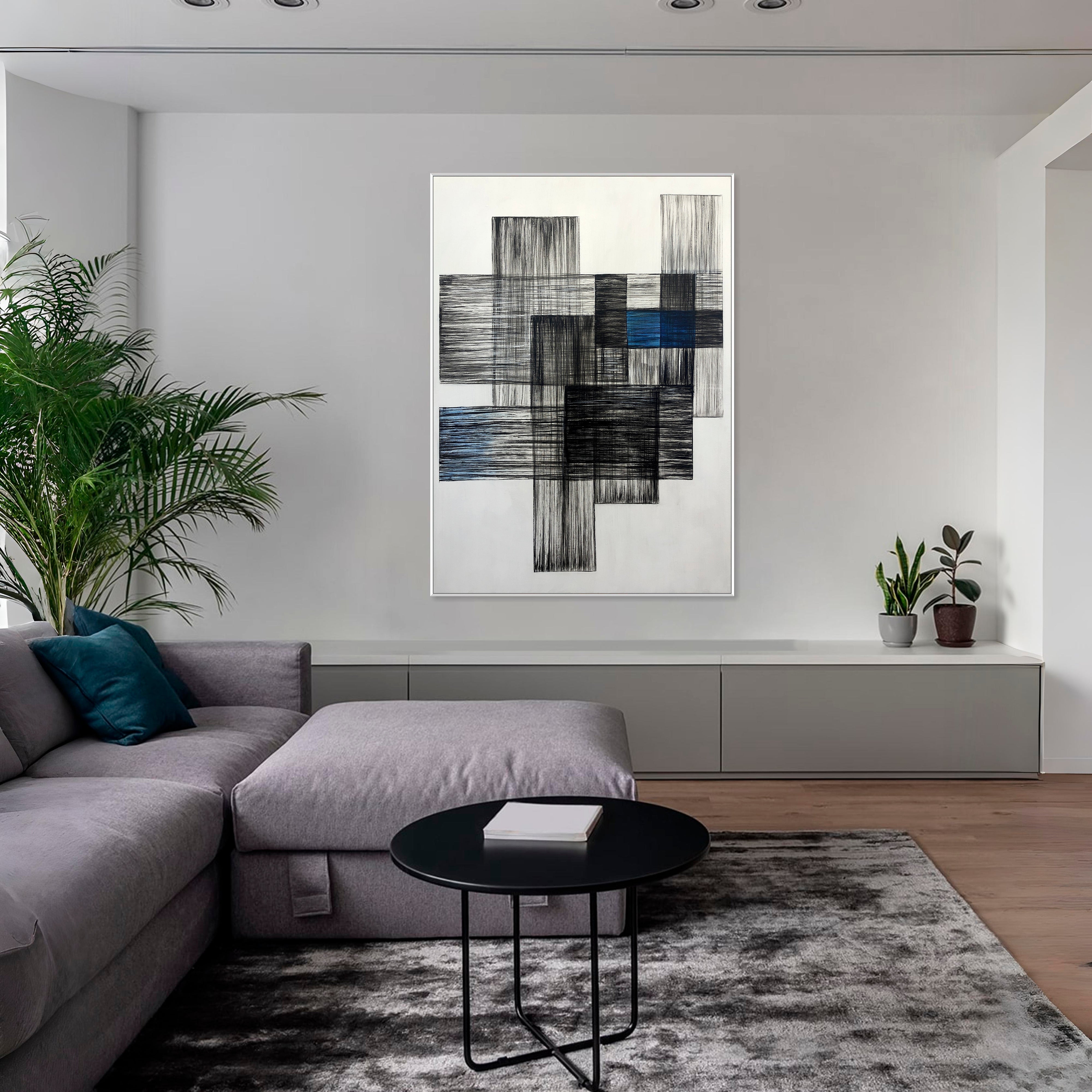 MIDNIGHT BLUEPRINT 34"x28.1"