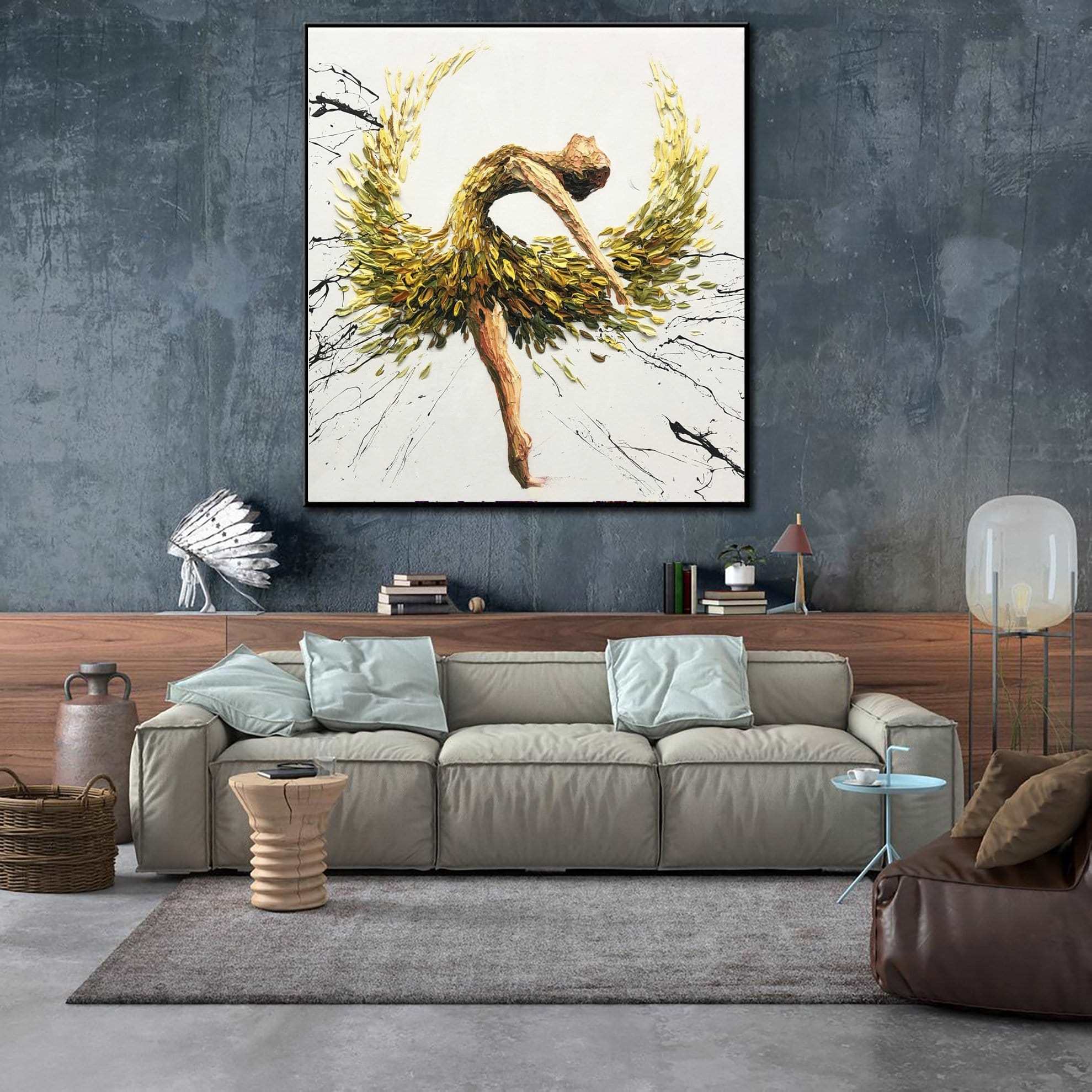 Abstract impasto ballet painting BALLERINA OLIVIA