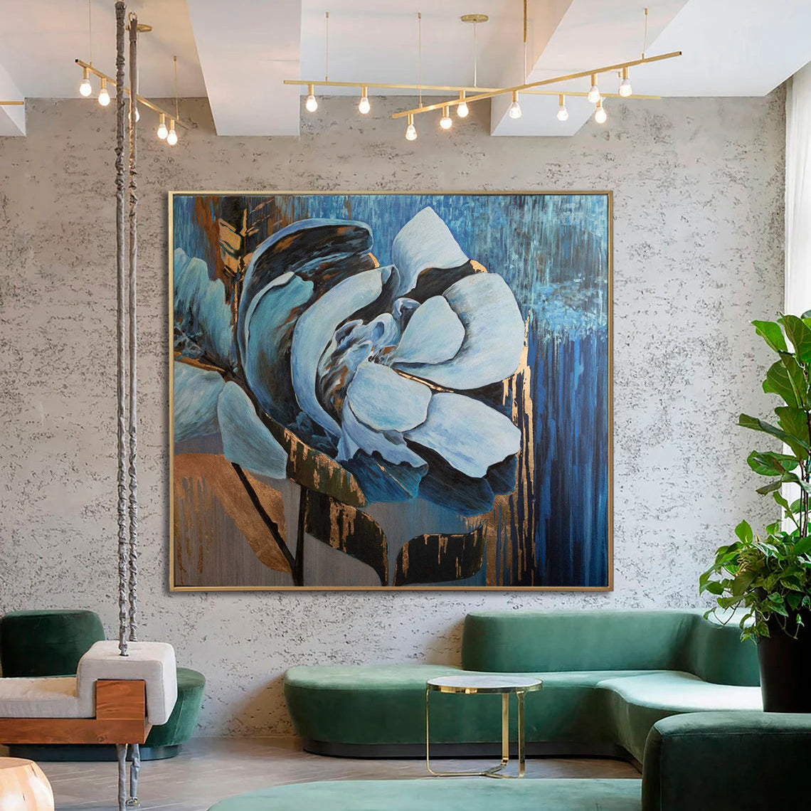 BLUE ROSE 39.76"x44.09"