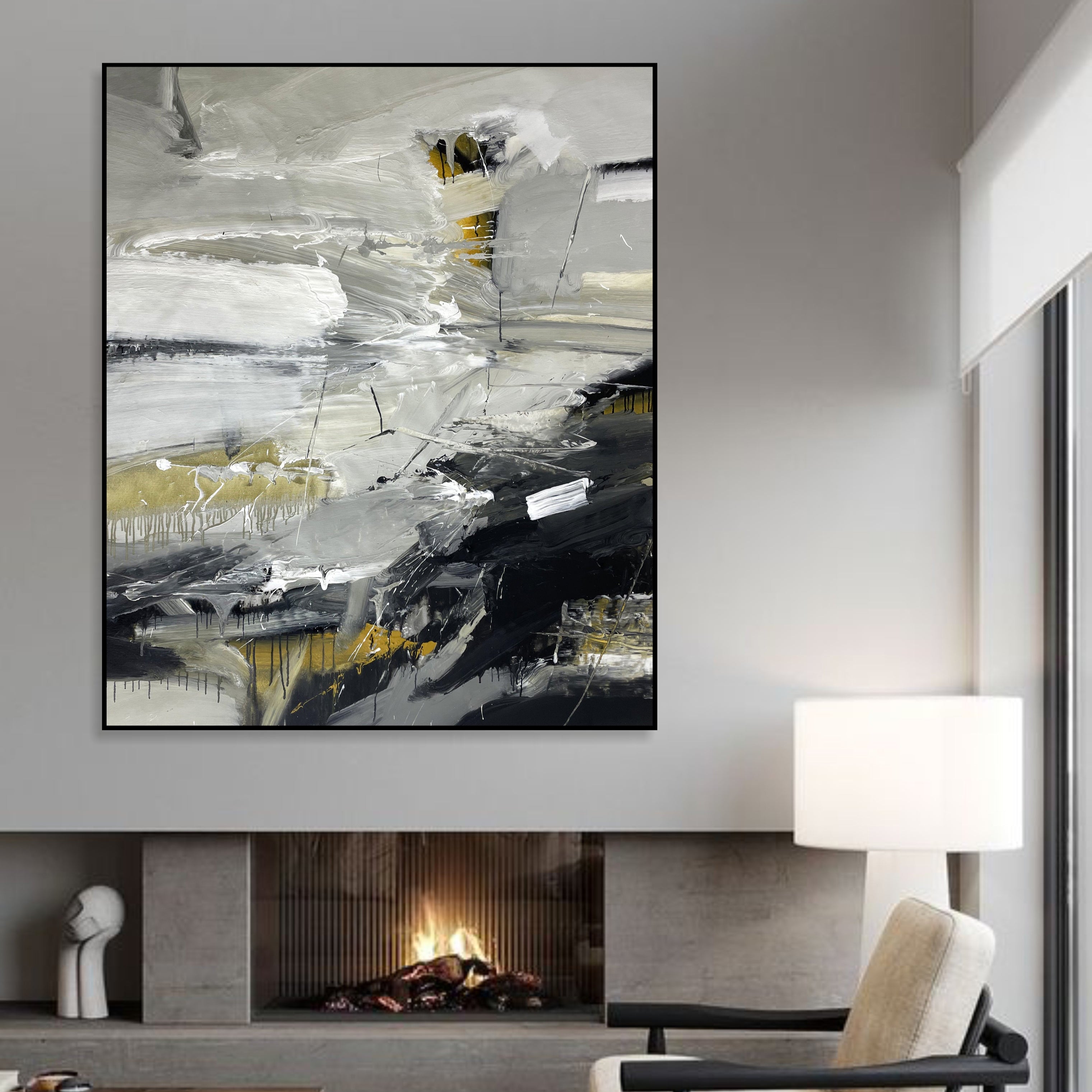 Acrylic Neutral Colors Artwork ASSOCIATION 232 47.2"x41.3"