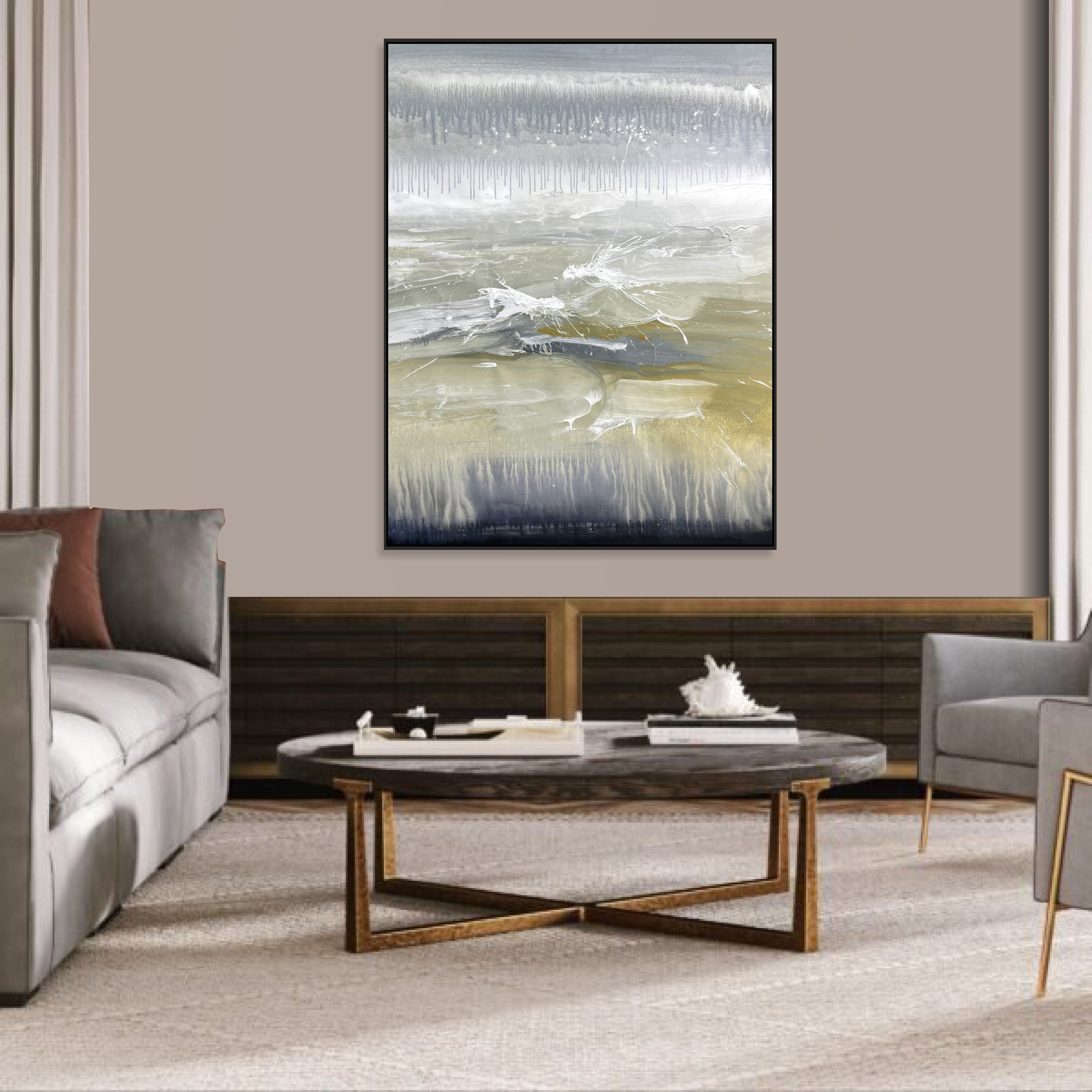 Textured abstract painting ASSOCIATION 236 51.2"x37.4"