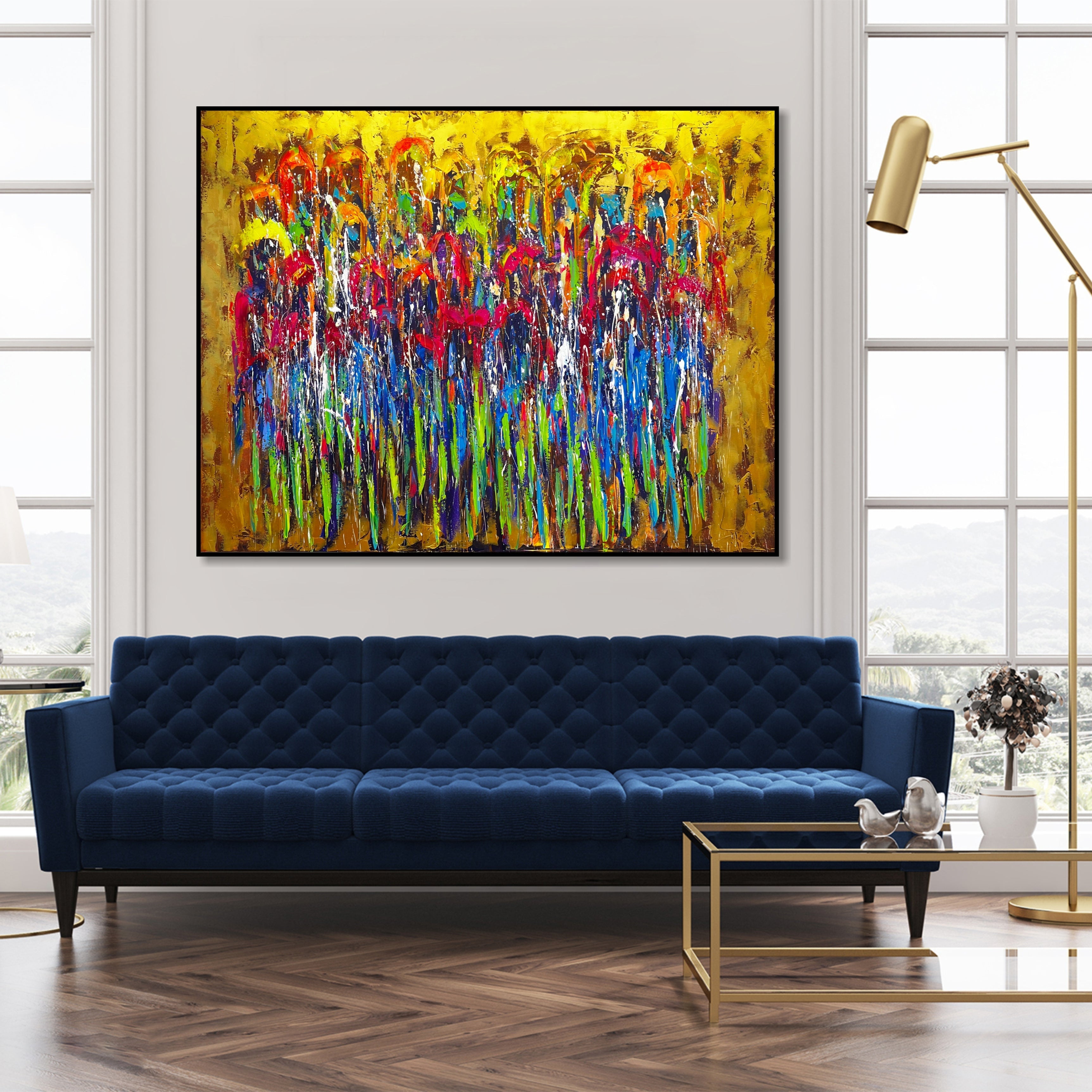 SUNBURST GARDEN 46"x60"
