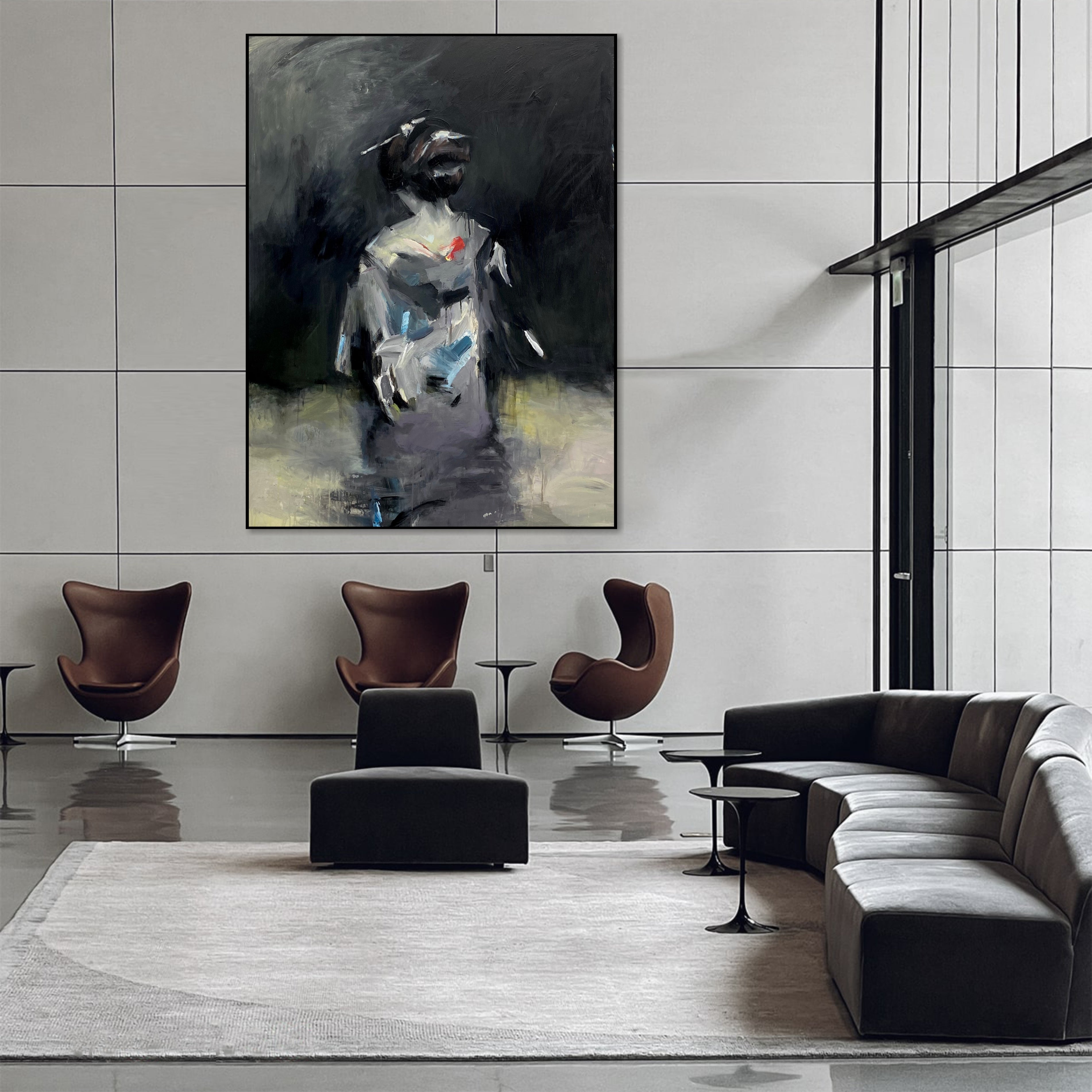 Colorful abstract figures art SILENT REFLECTION