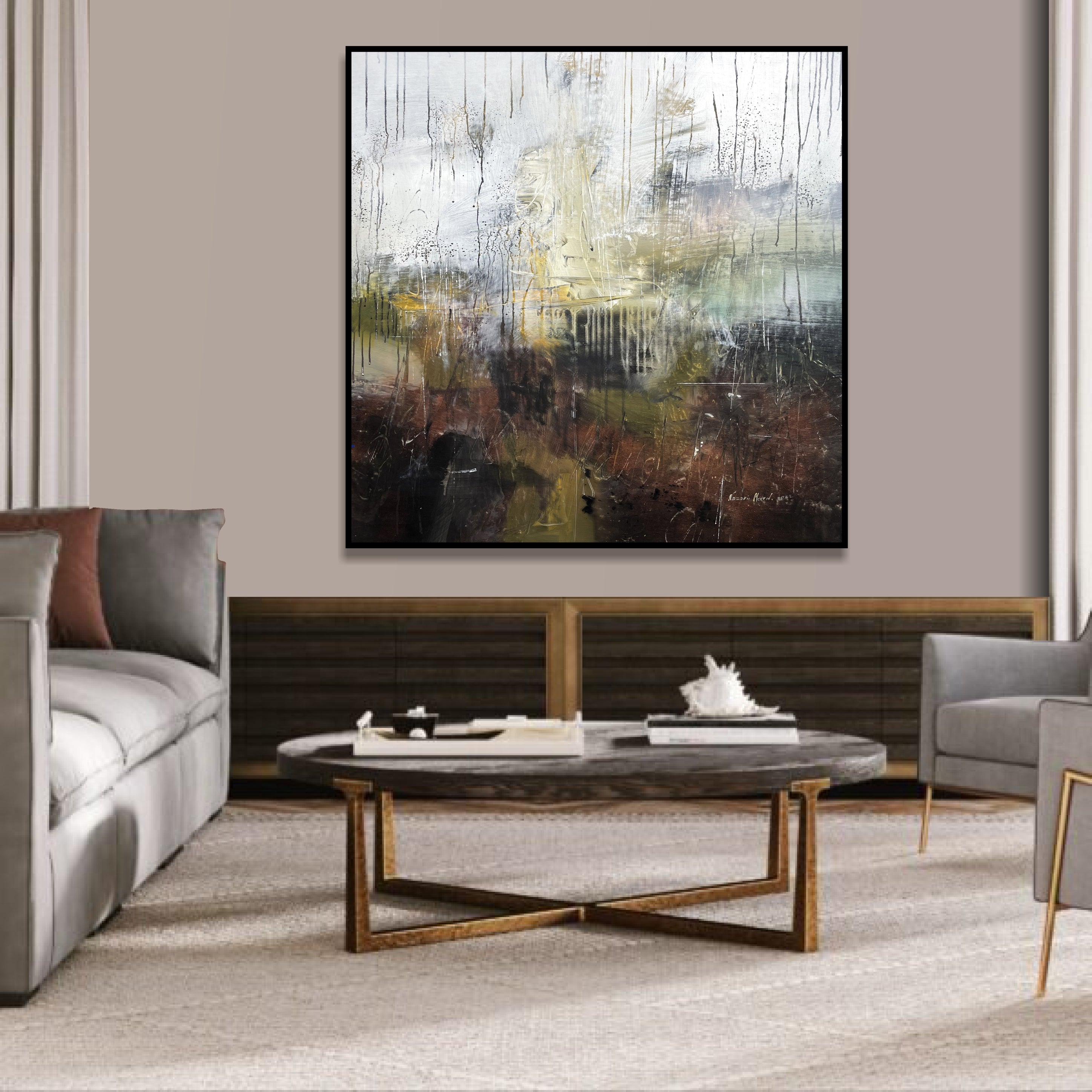 Custom Acrylic Painting ASSOCIATION 254 39.4"x36.2"