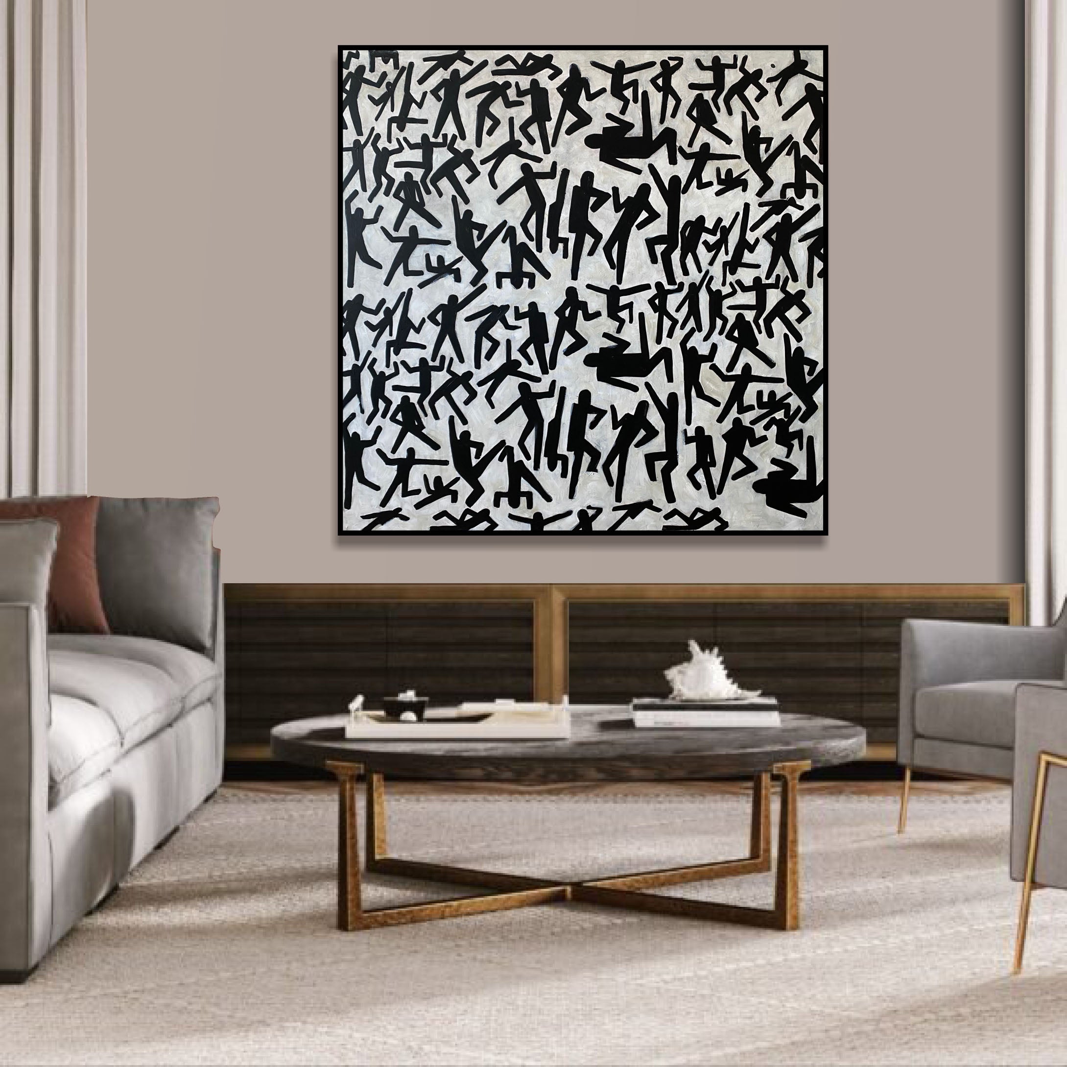 FIGURATIVE FRENZY 50"x50"