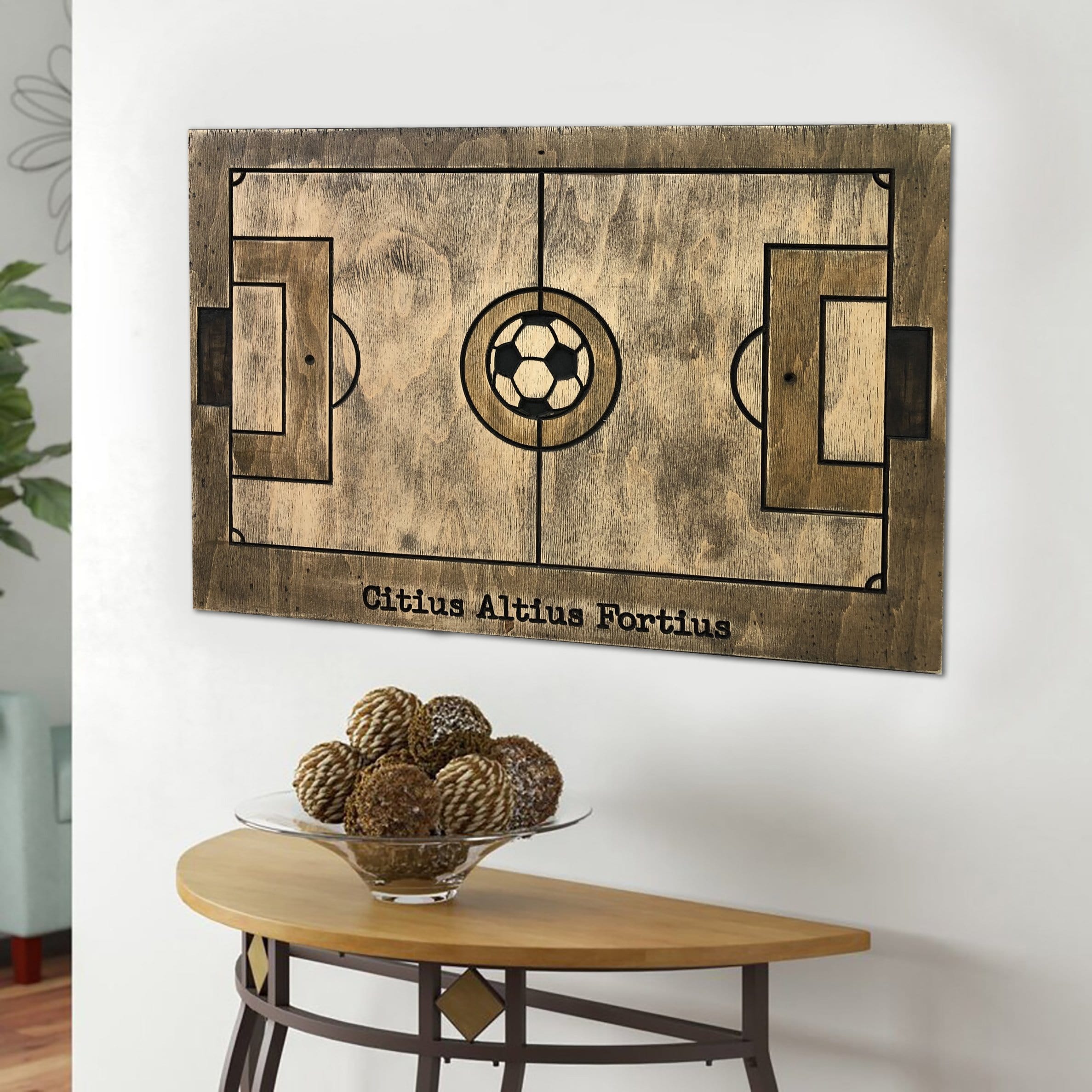 WOODEN FOOTBALL PITCH 16"x24"