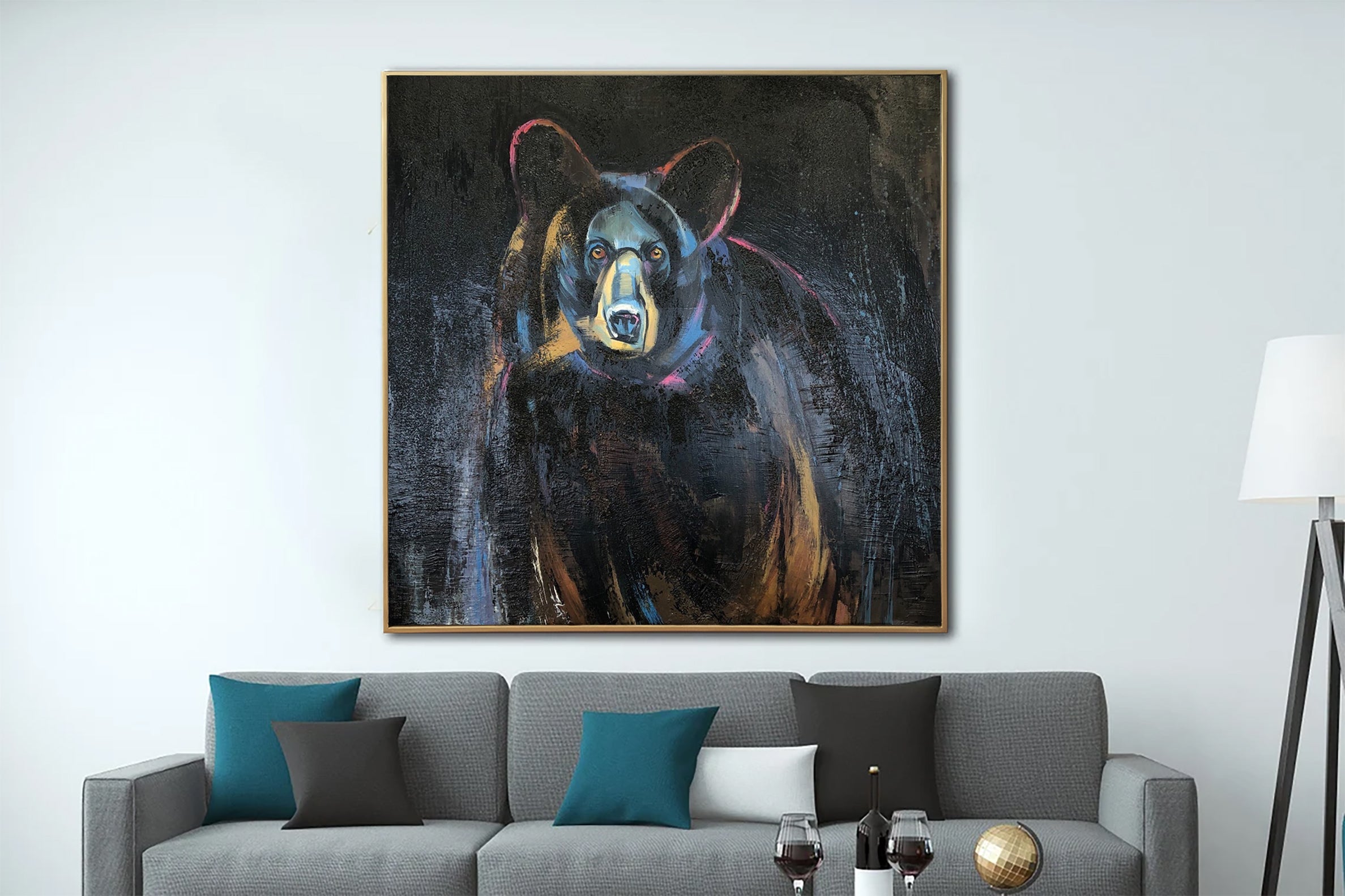 THOUGHTFUL BEAR 27.5"x27.5"