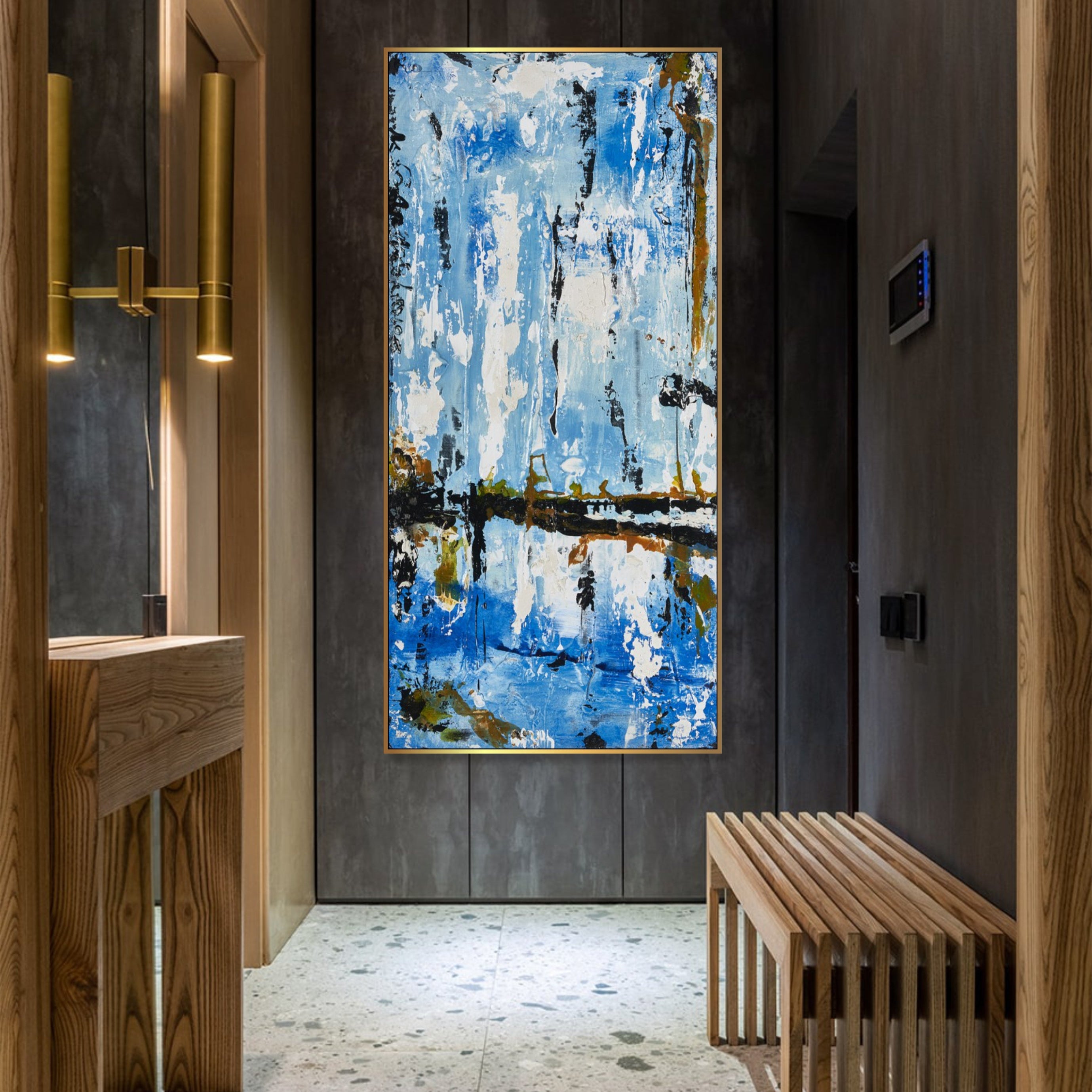 Dynamic Strokes Painting AZURE INFUSION