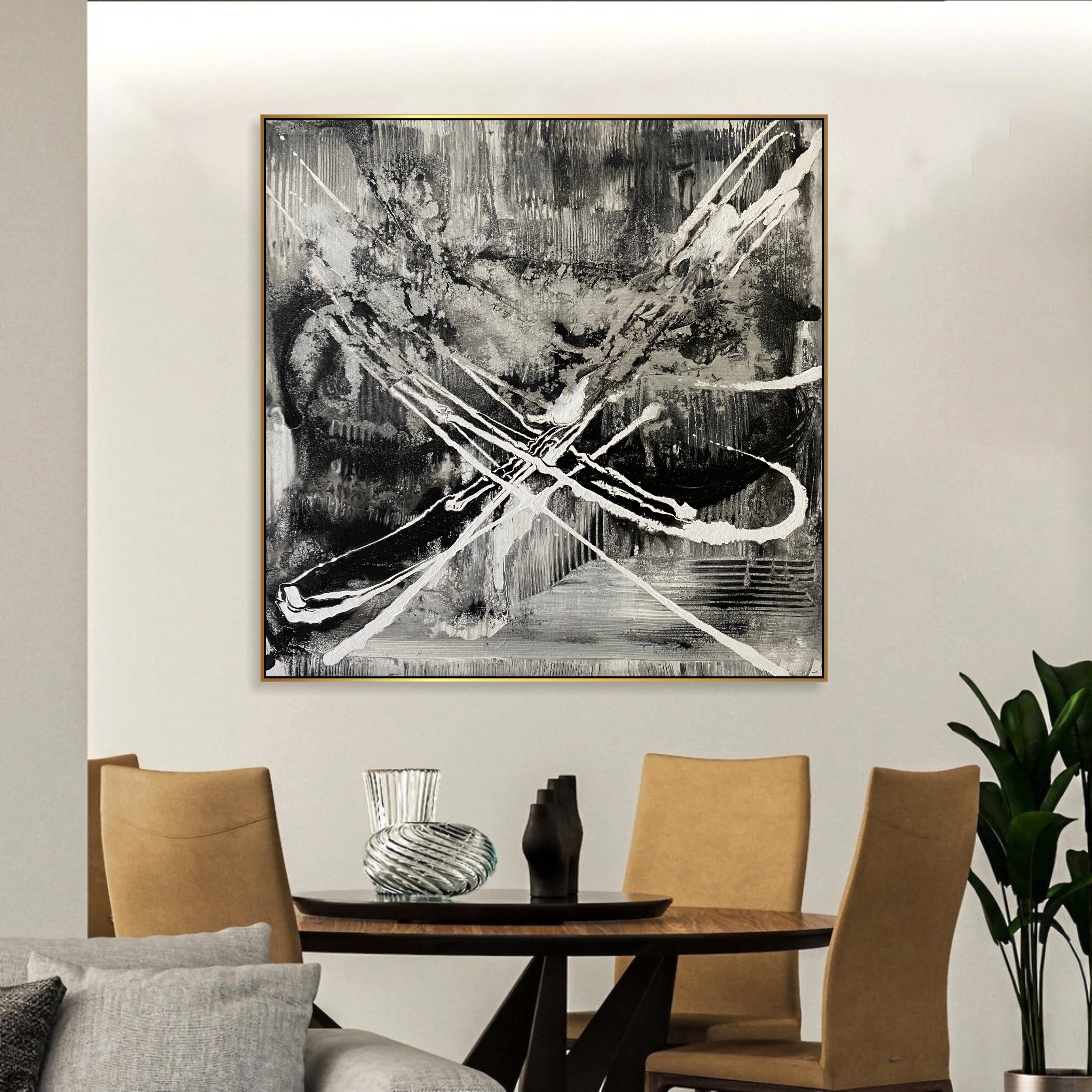 MONOCHROMATIC MAELSTROM 26"x26"