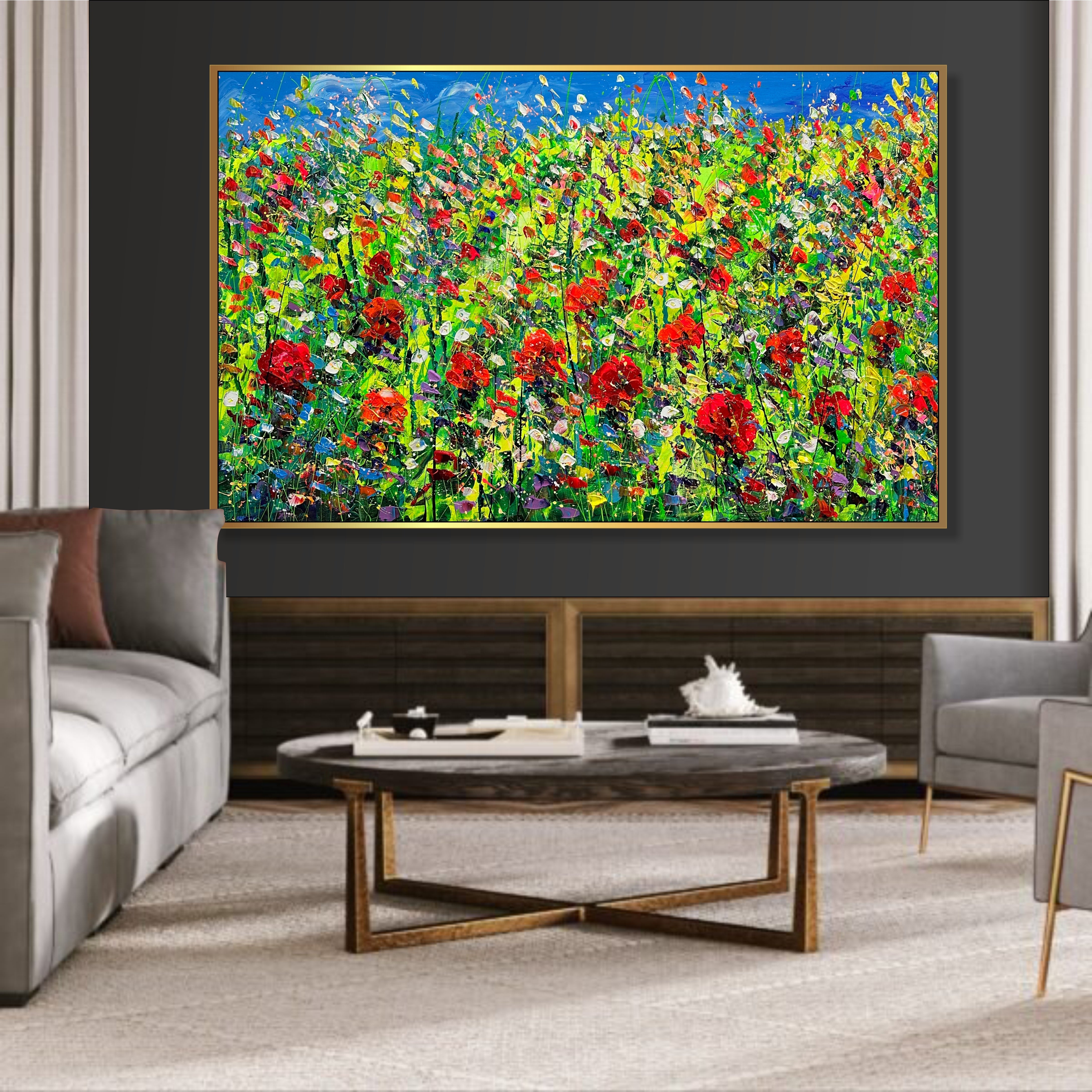 CRIMSON MEADOWS 42"x68"