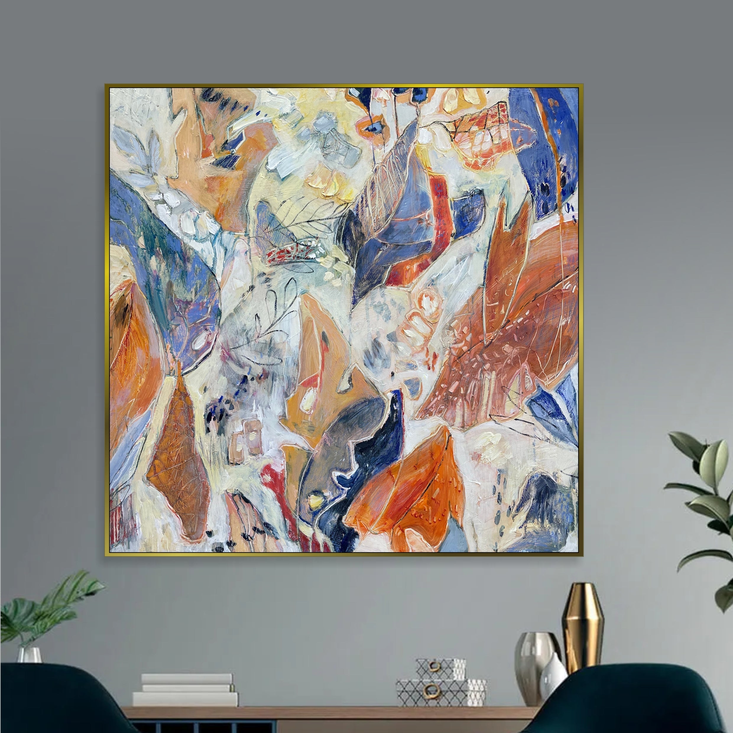 ABSTRACT WHIRL 32"x32"