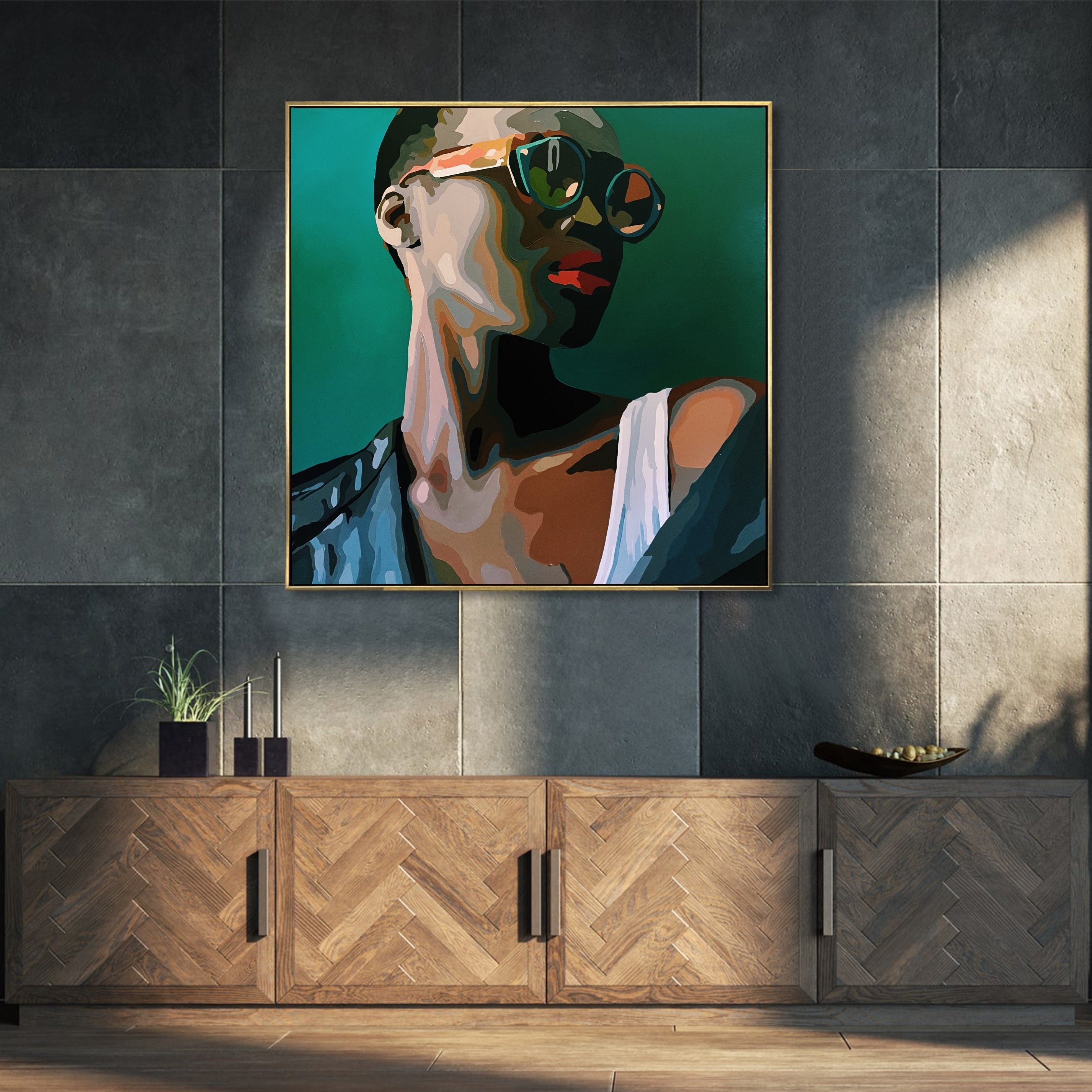 STRENGTH AND CONVICTION 43.3"x43.3"