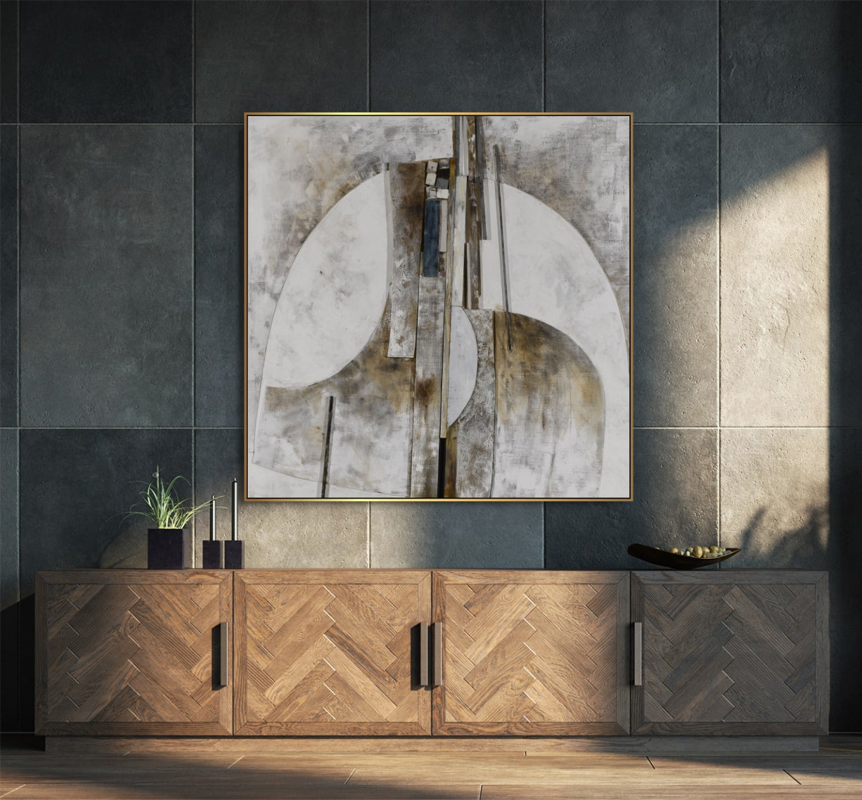 Serene Geometric Painting ARCHITECTURAL REVERIE