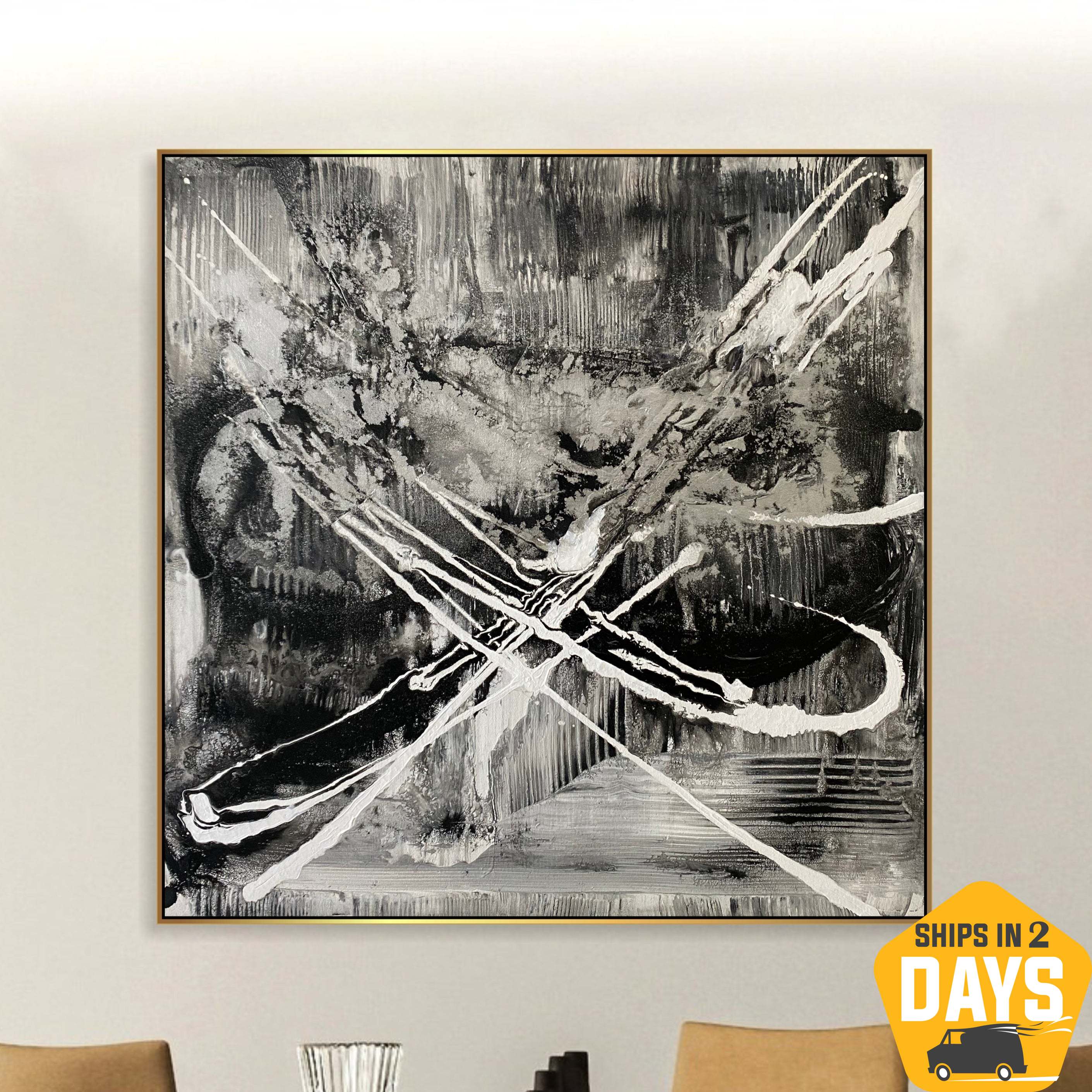 MONOCHROMATIC MAELSTROM 26"x26"