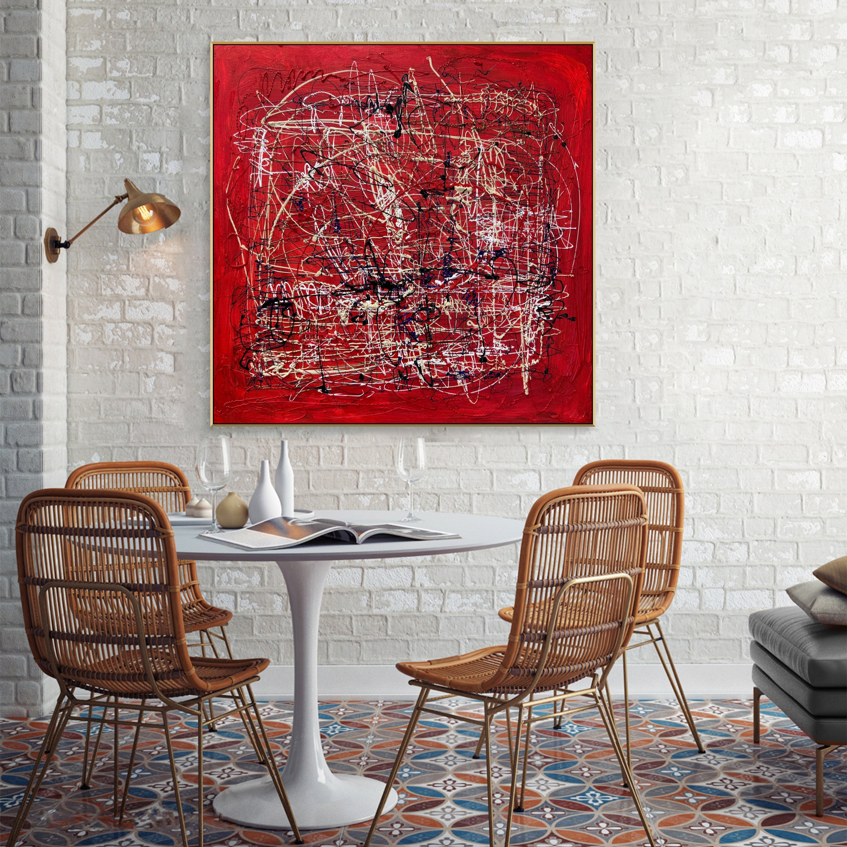 SCARLET EXPRESSION 23.6"x23.6"