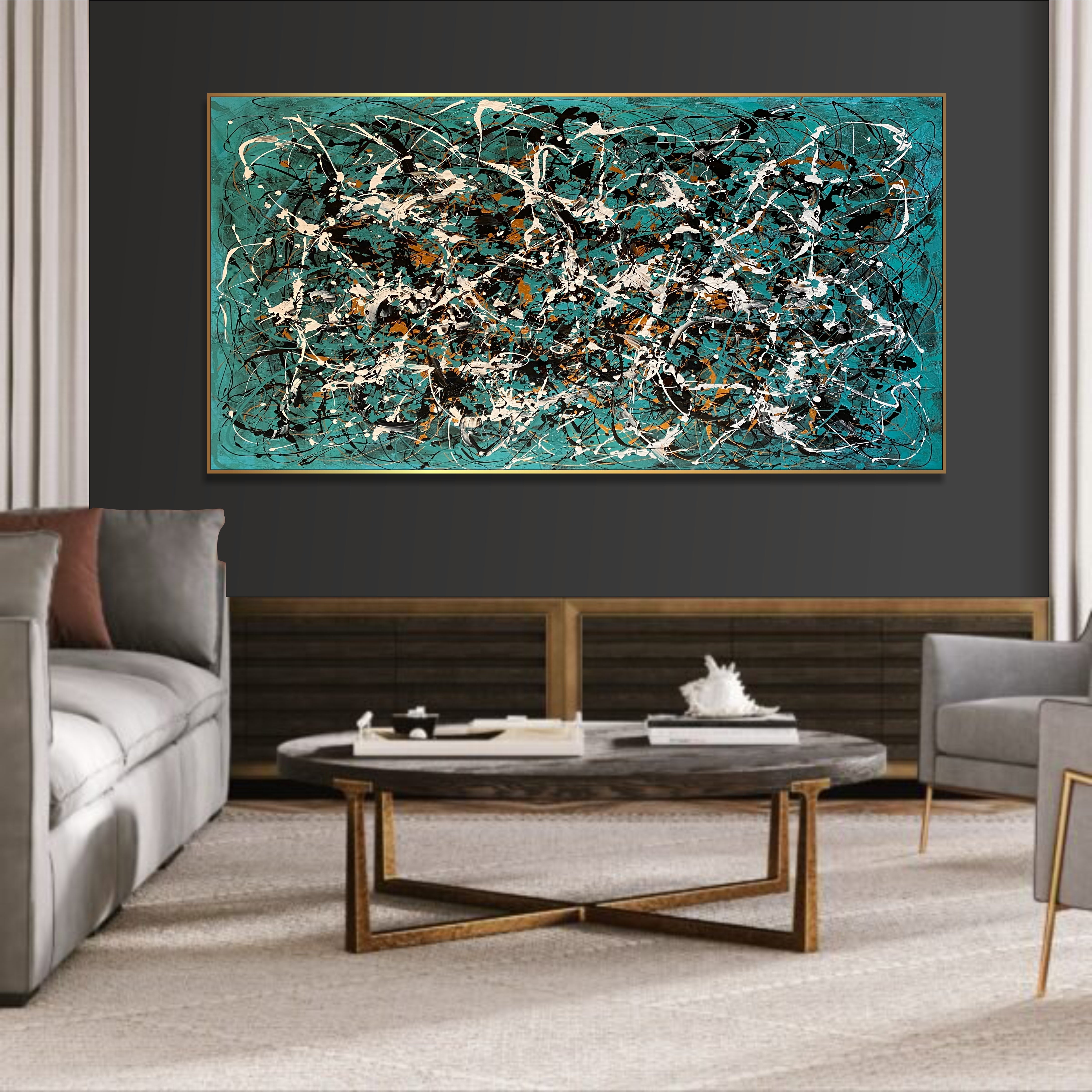 TURQUOISE FRENZY 20.5"x40.1"