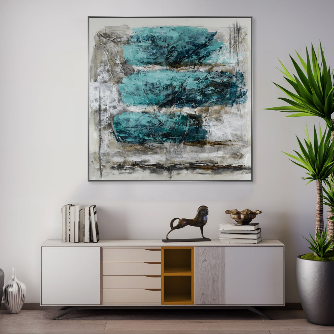 Minimalist abstract art AZURE TIDES