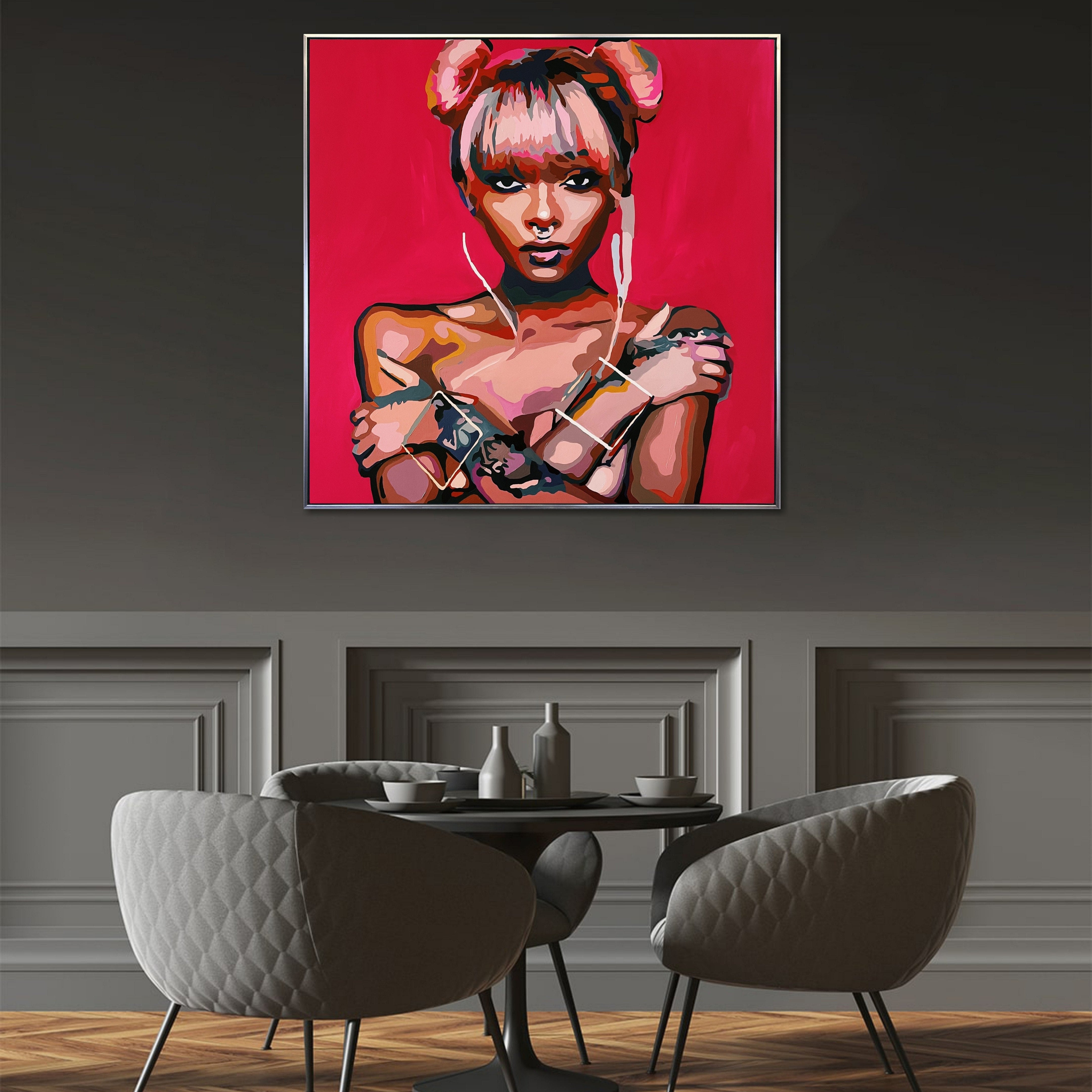 MAYBE. DON'T STOP 43.3"x43.3"