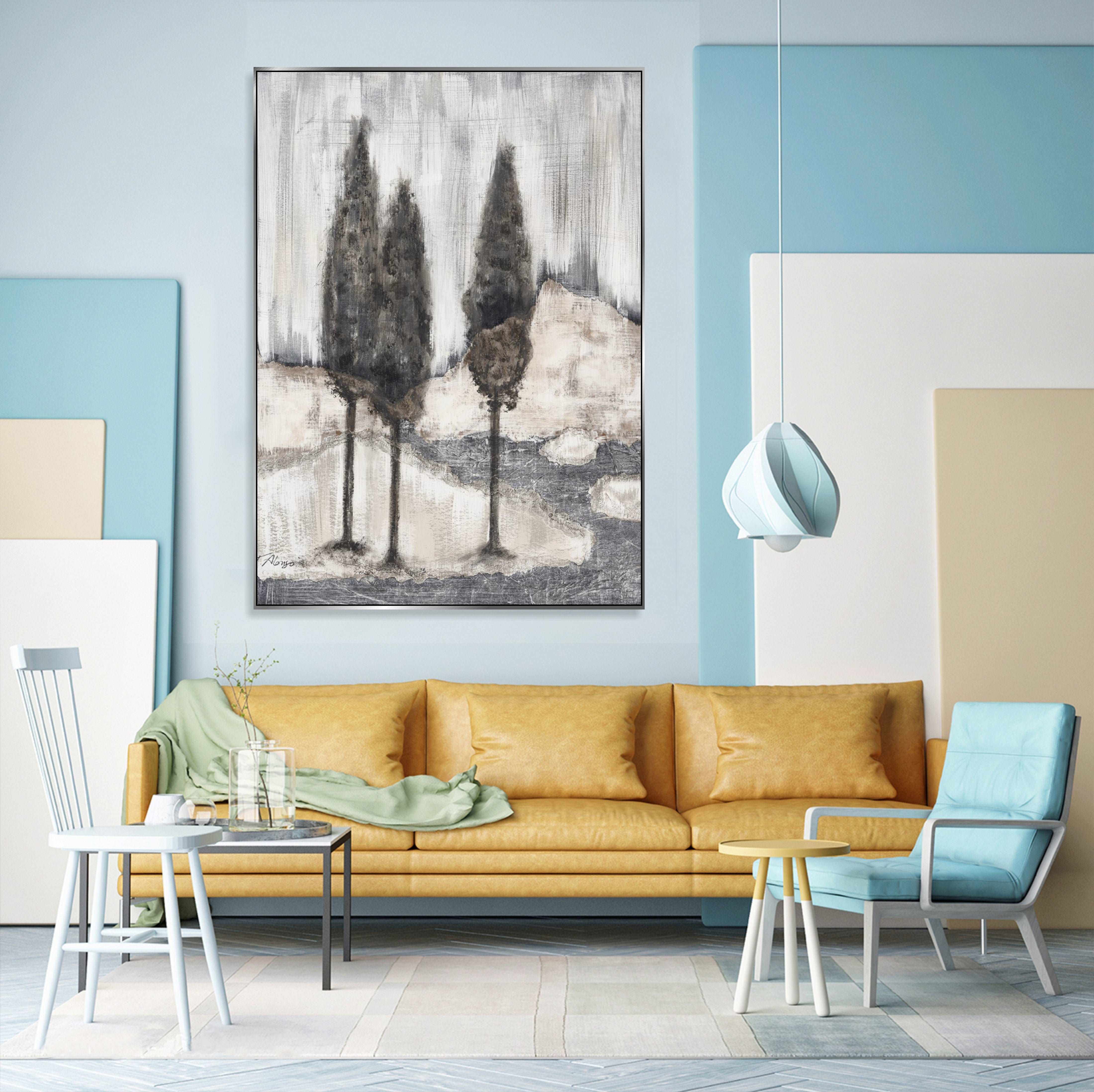 Abstract Trees Landscape Art ARBOREAL GROVE