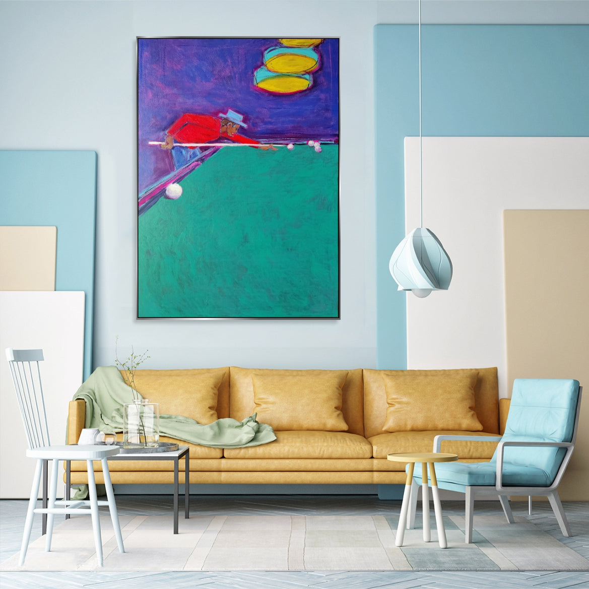 THE POOL PLAYER 39.4"x27.5"