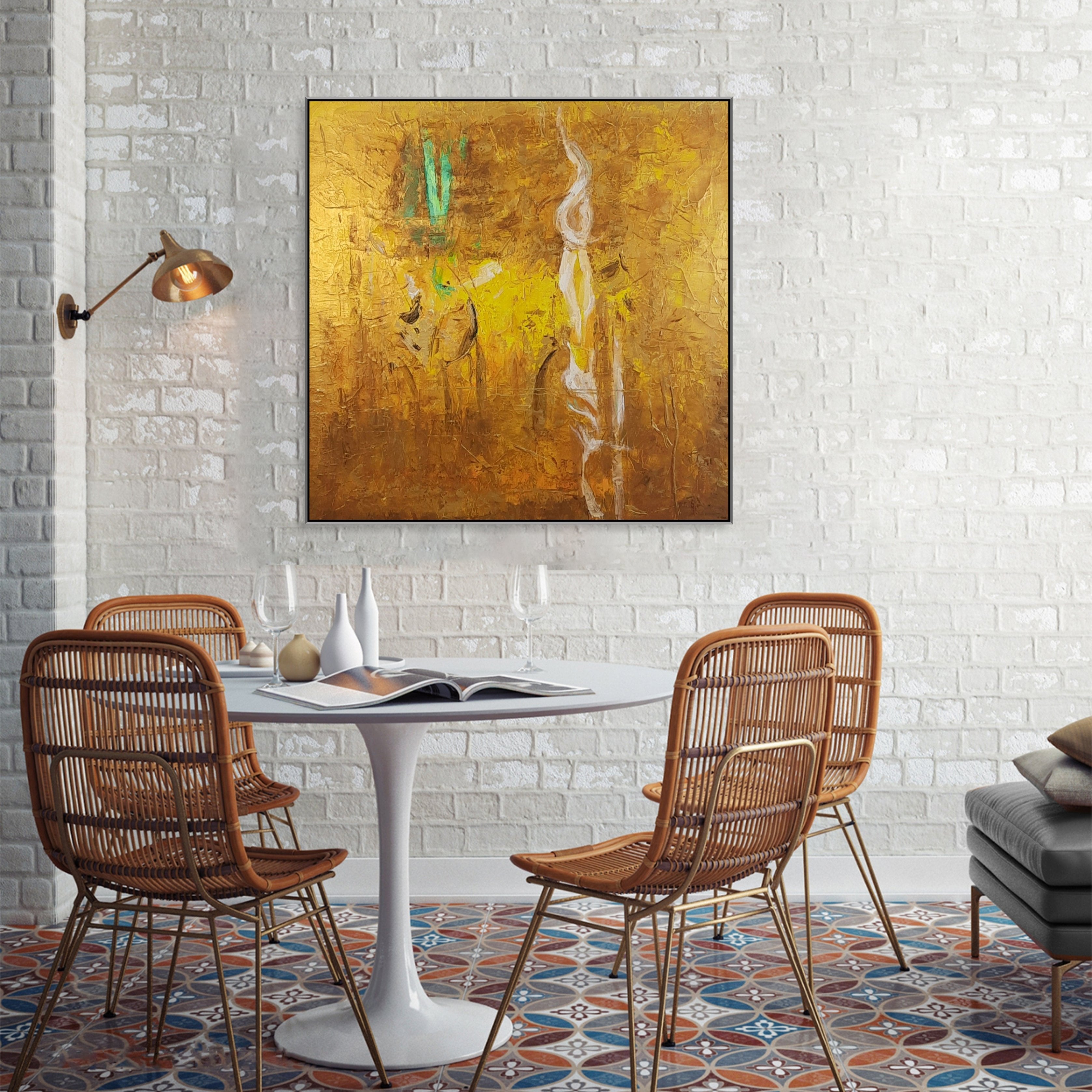 Gold abstract painting GOLD RUSH