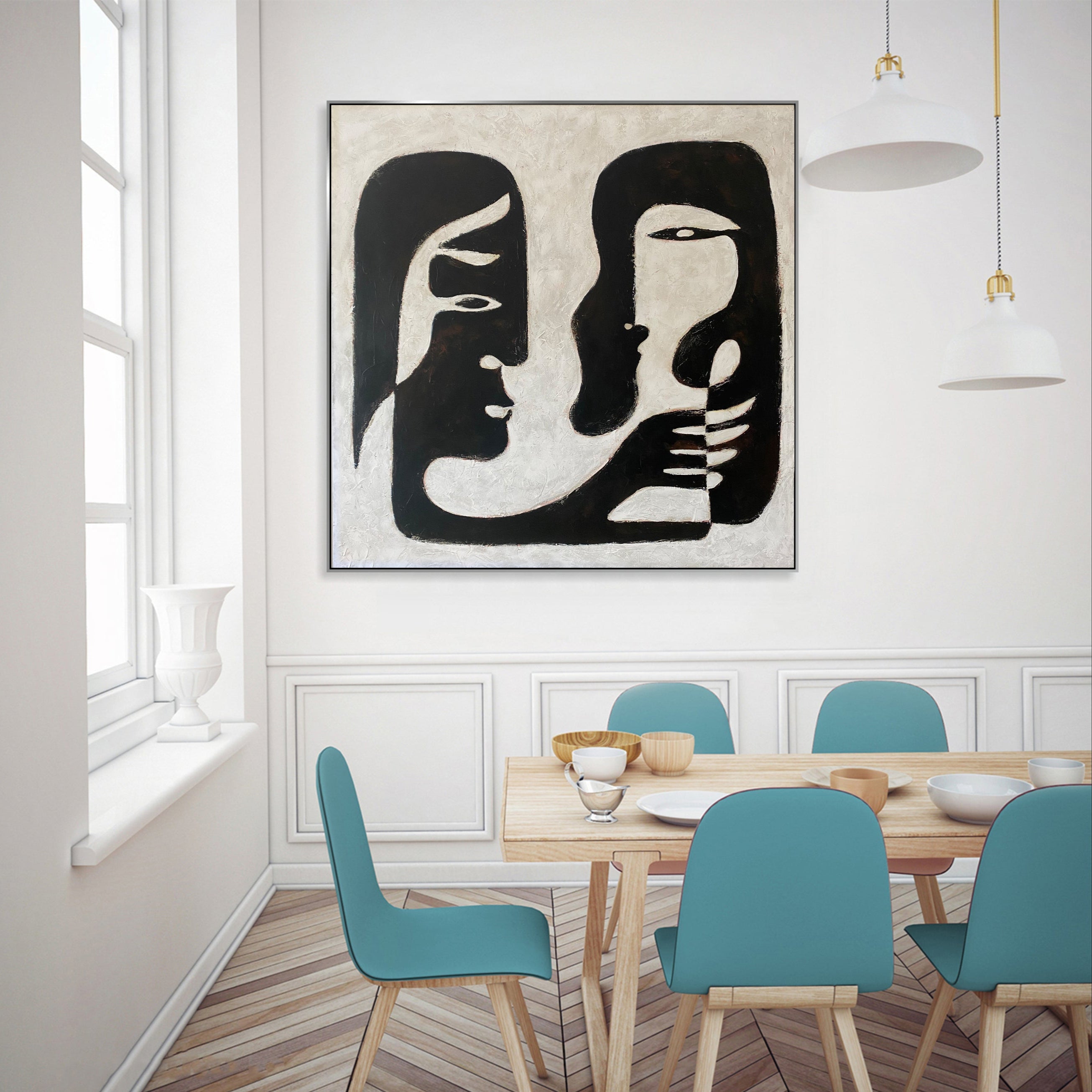 WHISPERED SIHOUETTES 50"x50"