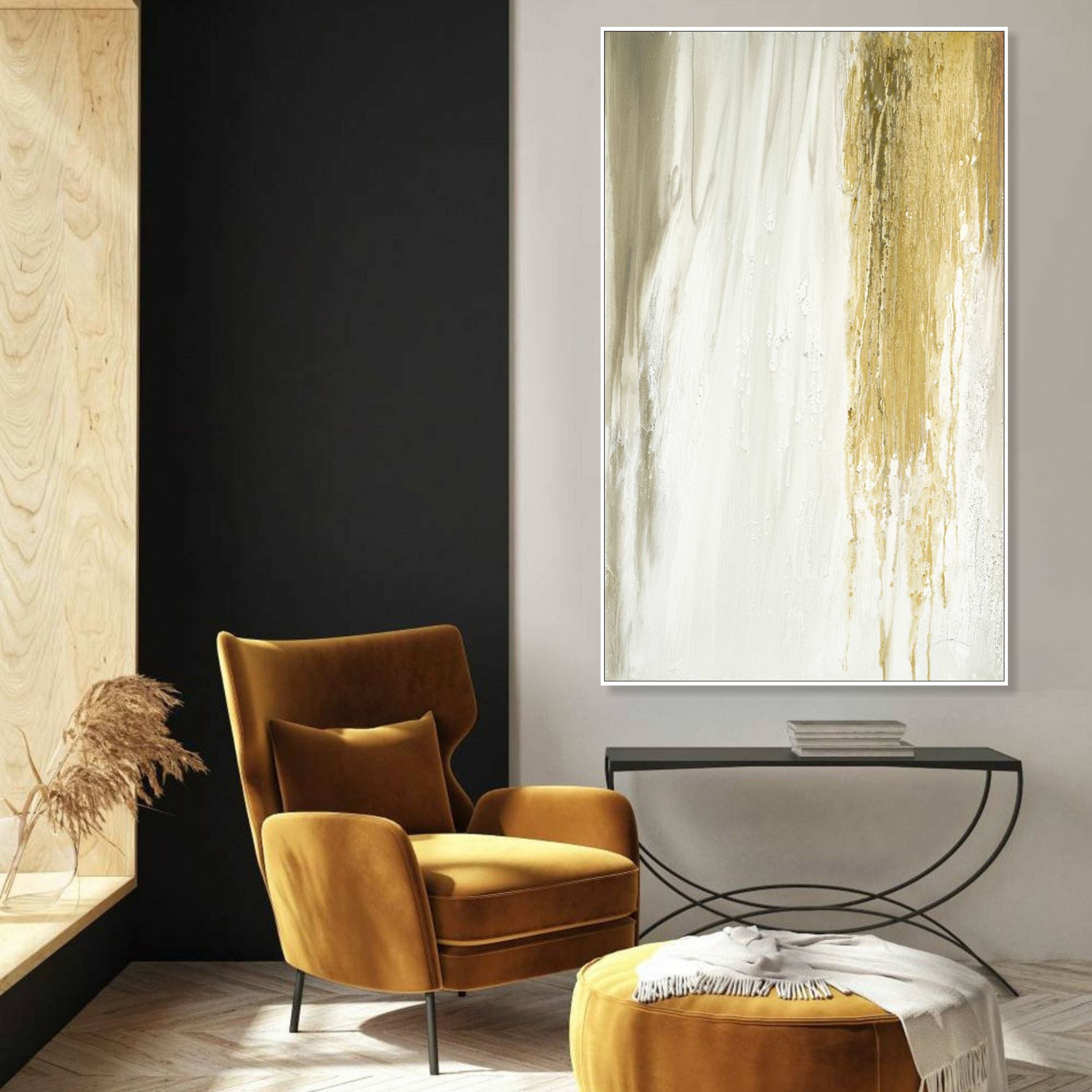 Abstract Minimalist Painting AURUM FLOW