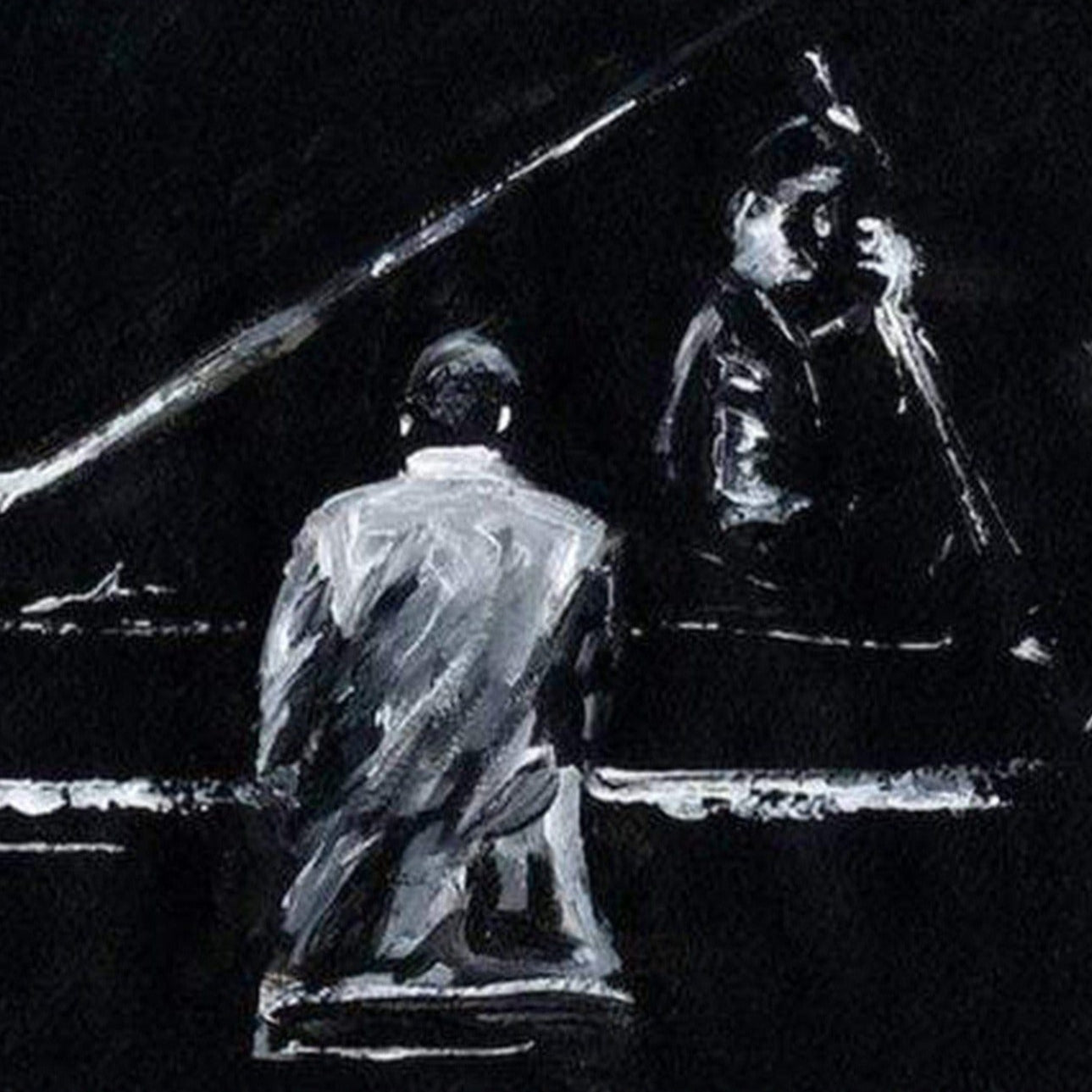 Original abstract musical painting PIANIST
