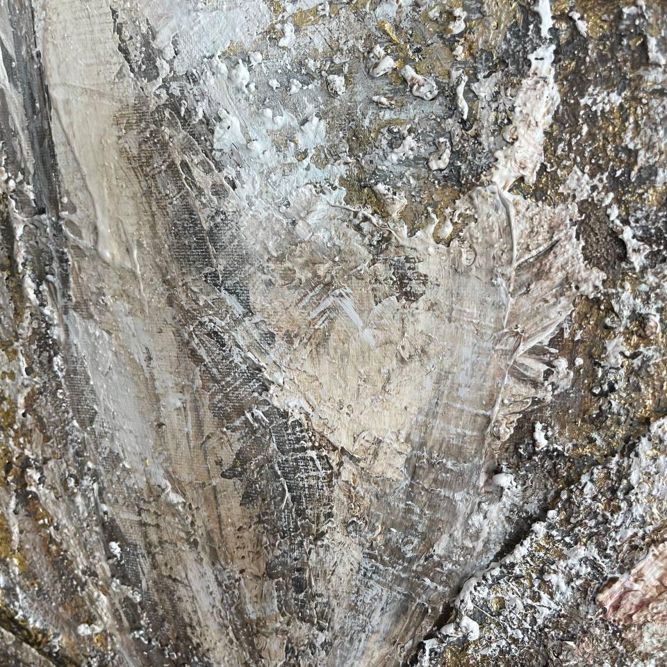 Romantic heart canvas paintings GRAY HEART