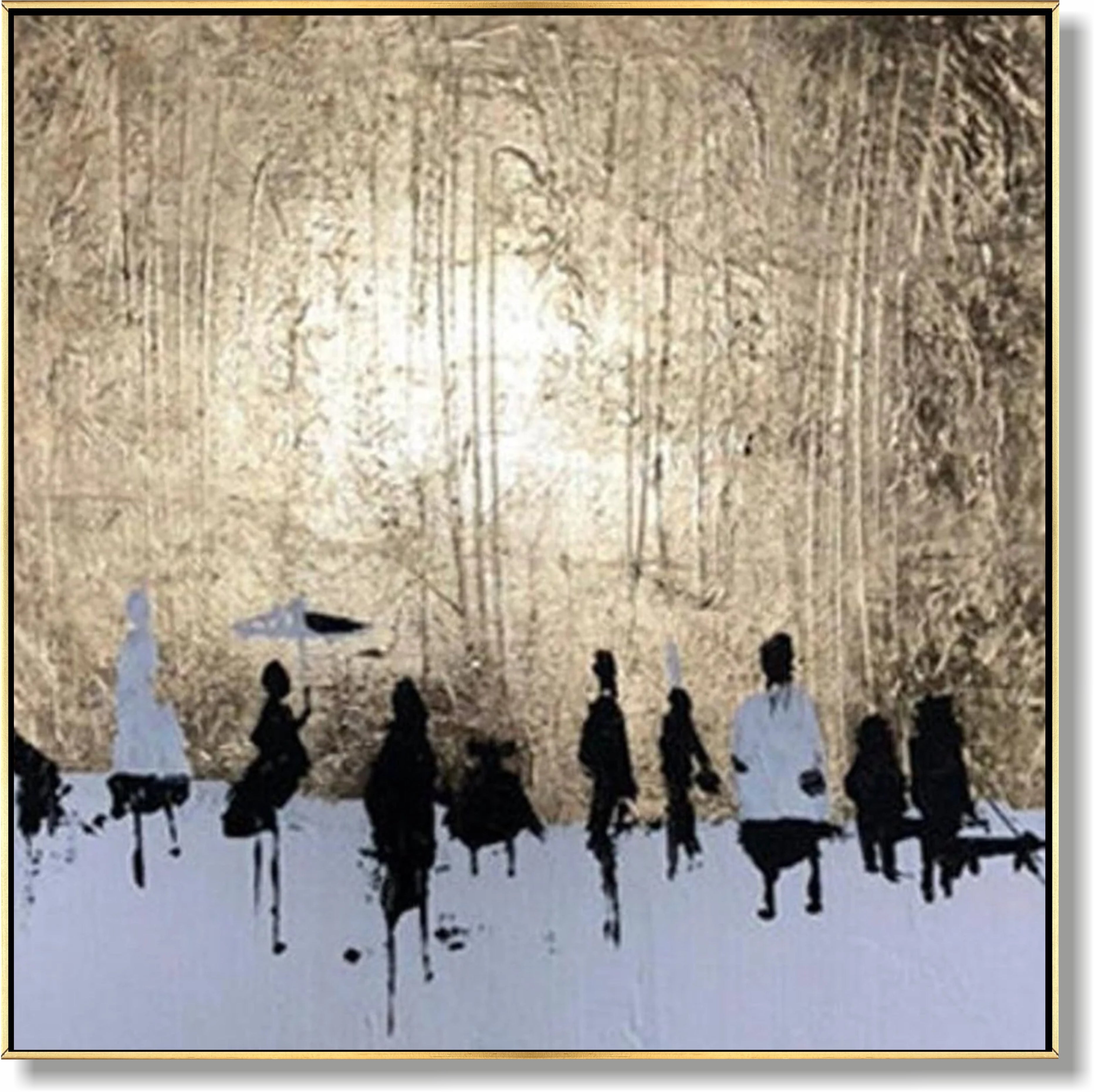 Figurative modern abstract painting SKY OF GOLD