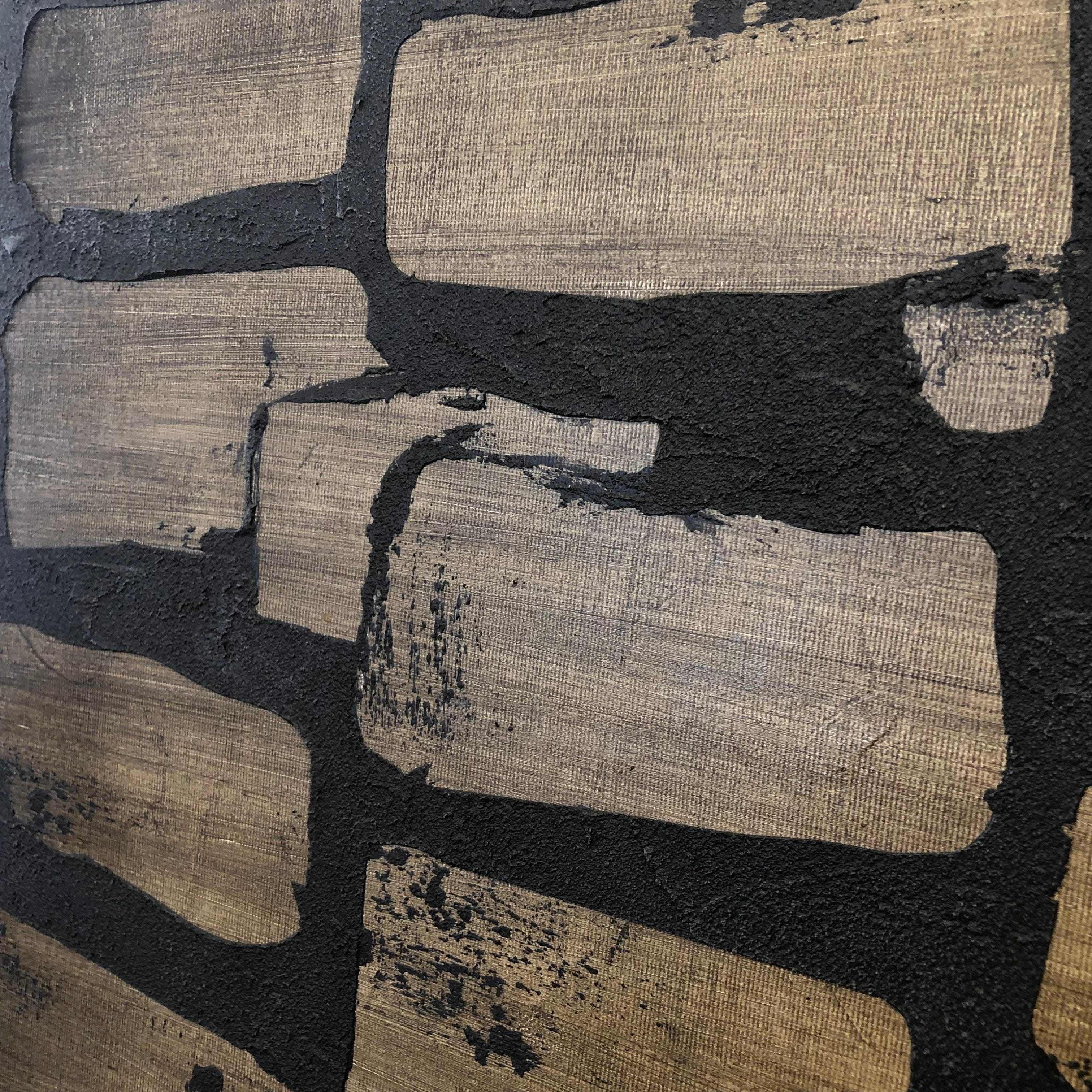 Dark abstract painting PAVING STONE