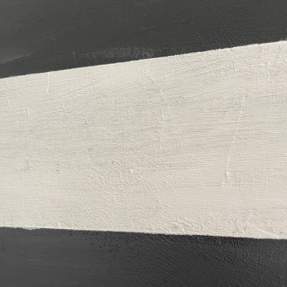 Monochrome geometric minimalist painting DARK SLOTS