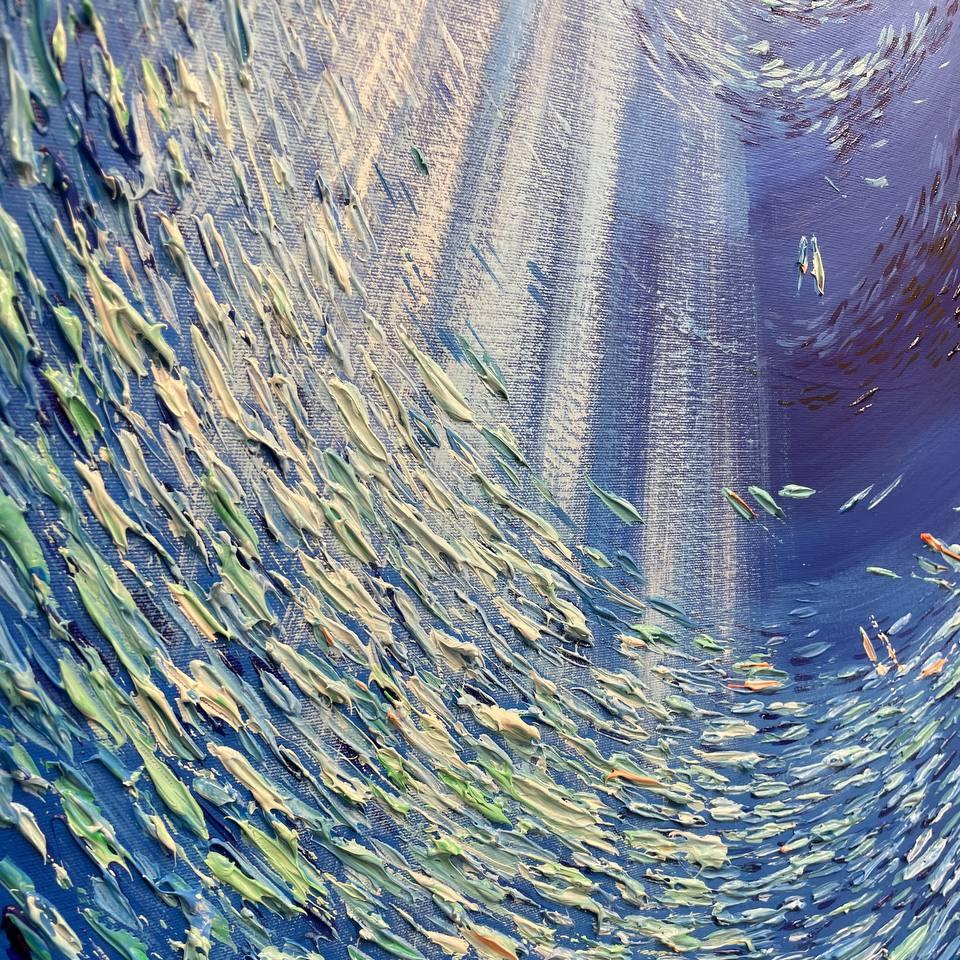 Colorful marine life painting FISH WHIRLPOOL