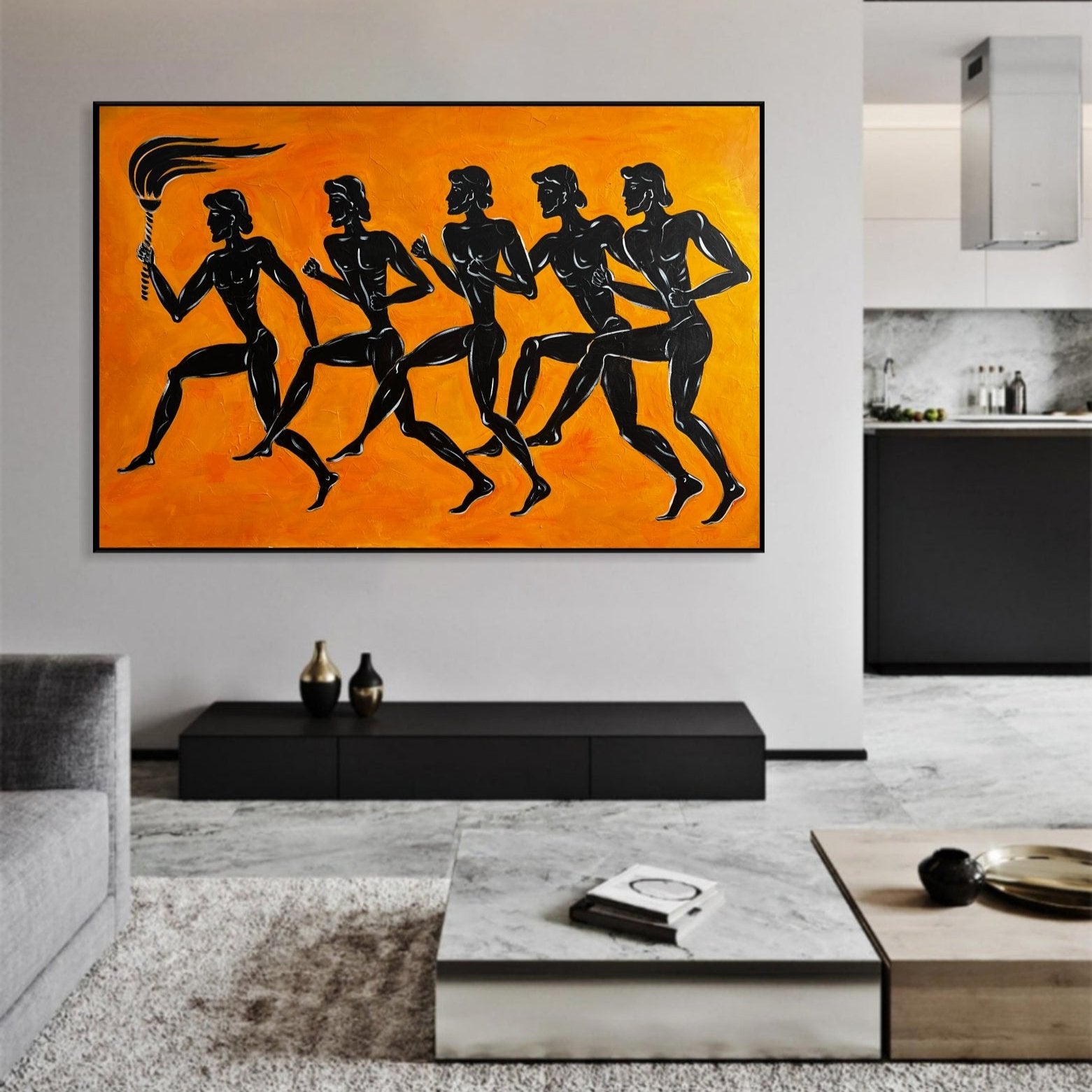 TORCHBEARERS IN MOTION 41"x61"