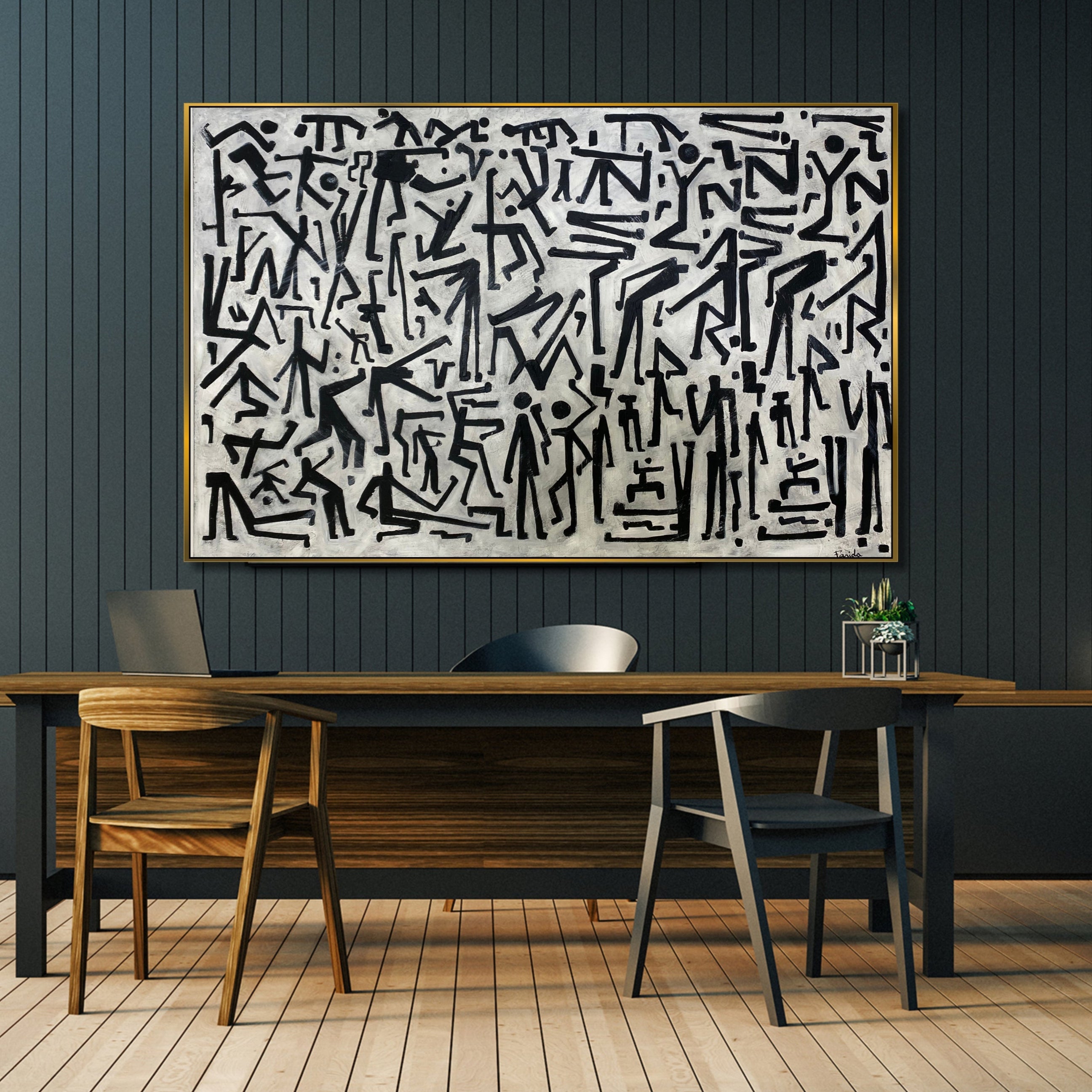 PRINITIVE CONVERSATION 36"x54"