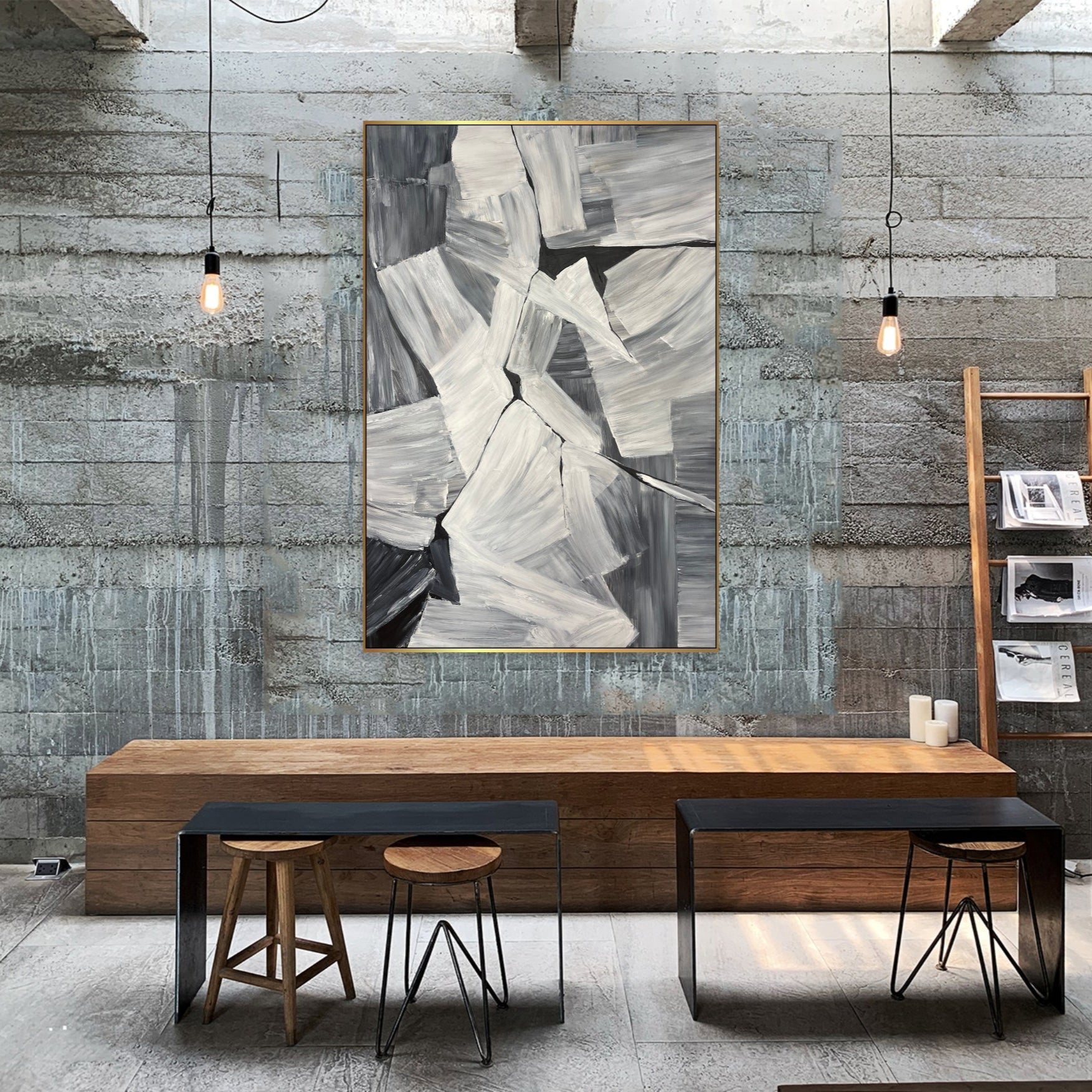 MONOCHROMATIC RIFT 54"x36"